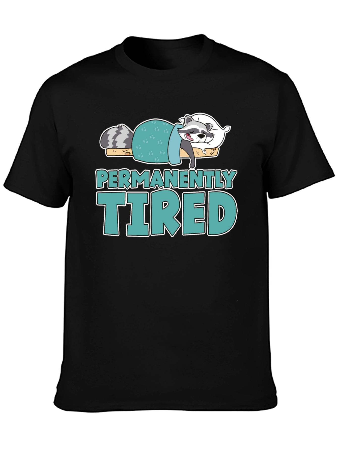 Permanently Tired Raccoon Graphic T-Shirt
