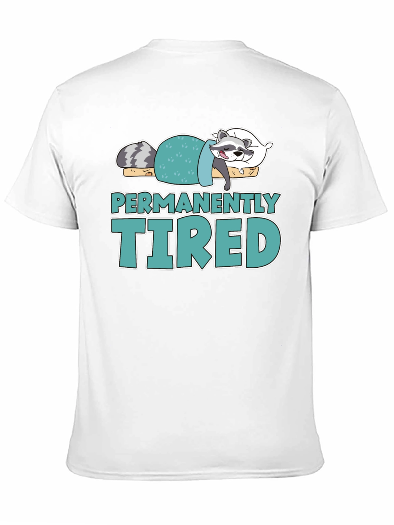 Permanently Tired Raccoon Graphic T-Shirt