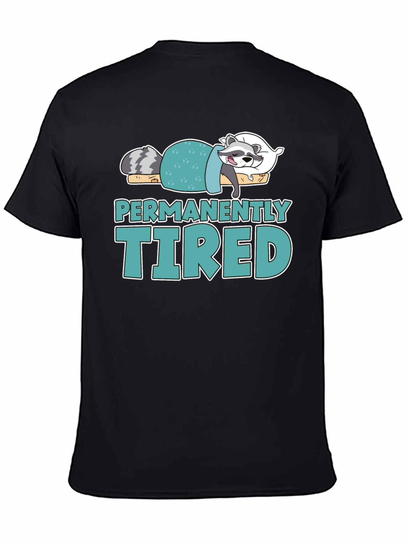 Permanently Tired Raccoon Graphic T-Shirt