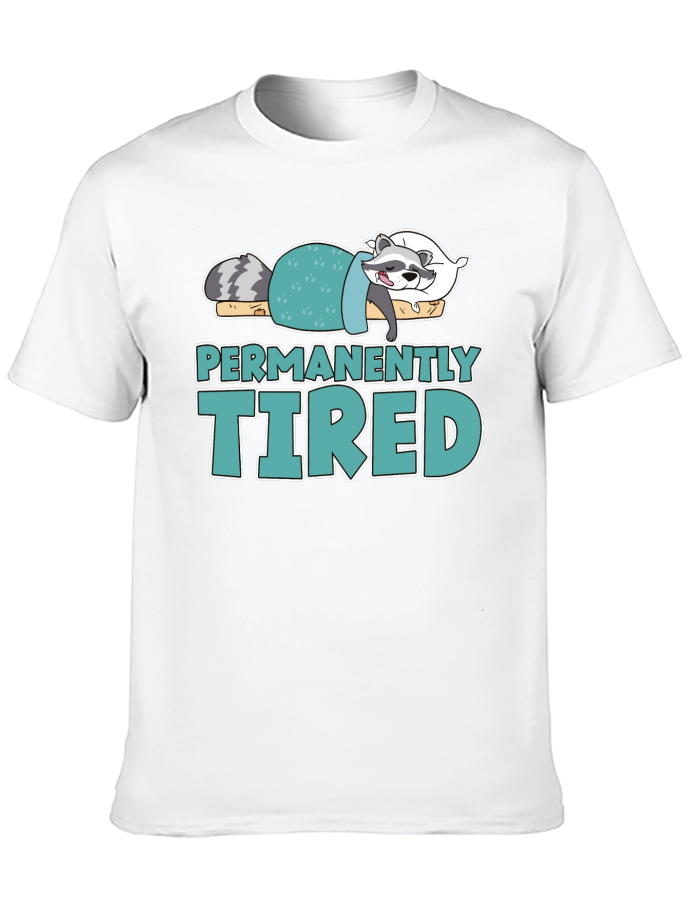 Permanently Tired Raccoon Graphic T-Shirt