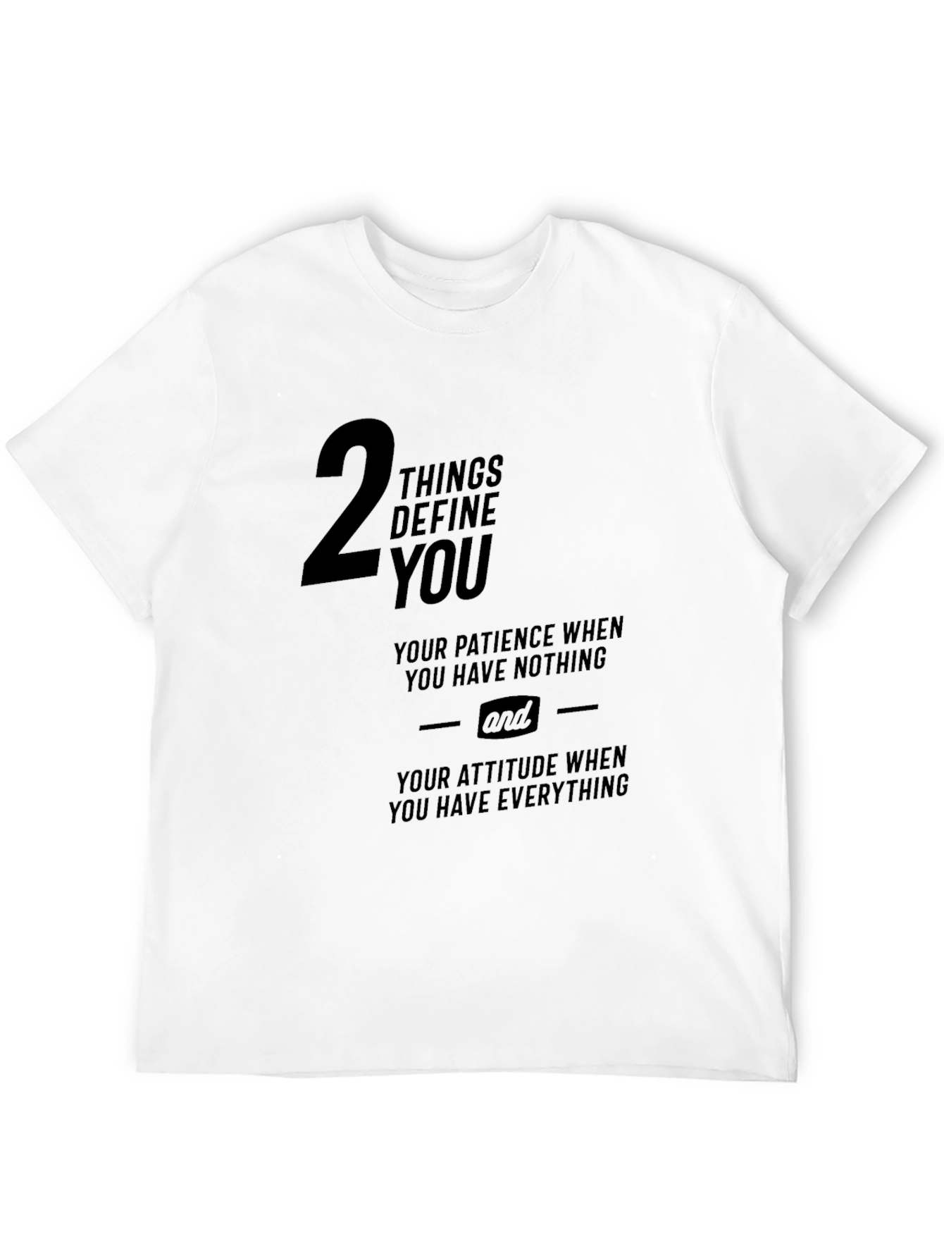 2 Things Define You Graphic Tee - Black