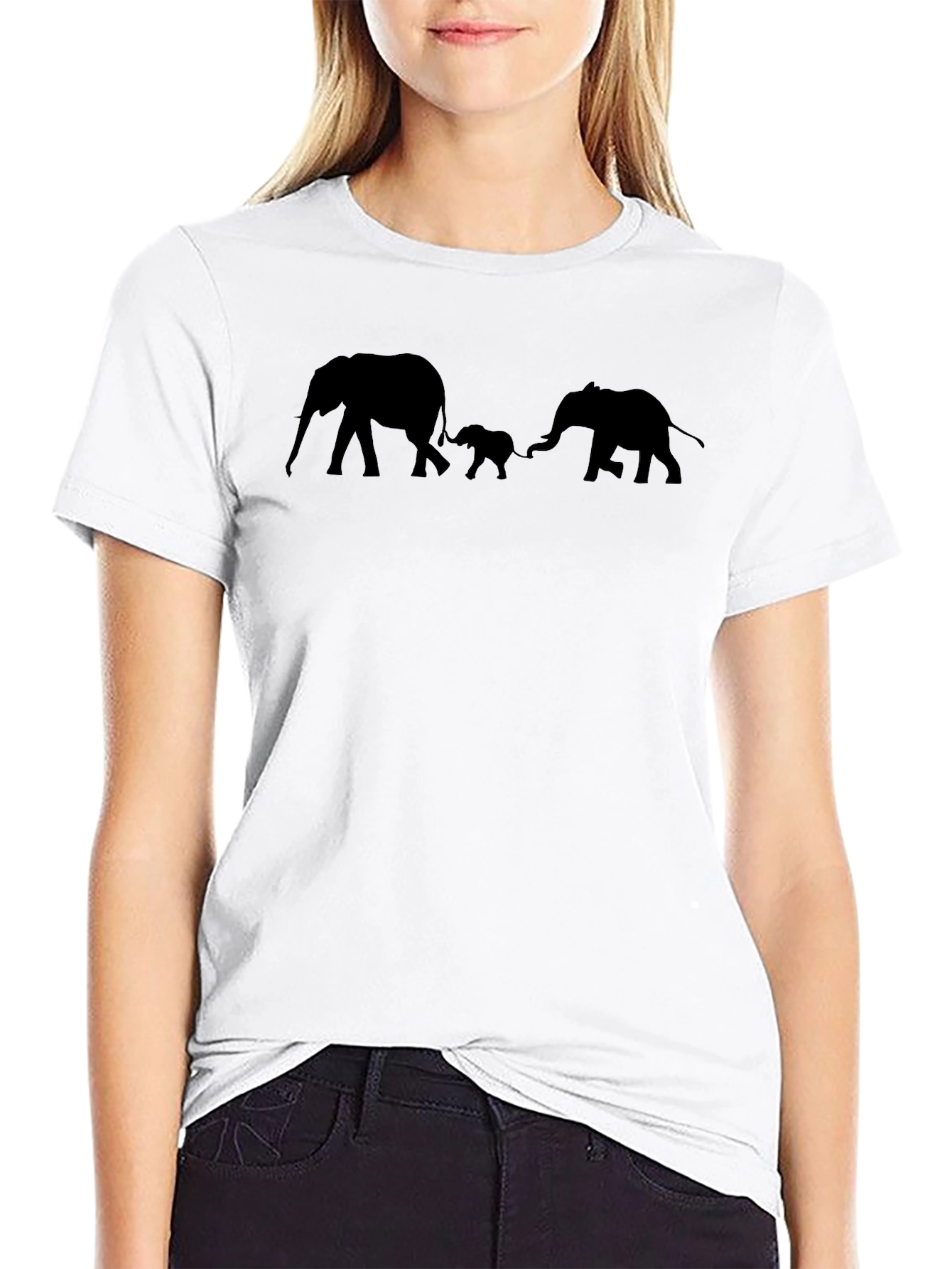 Elephant Family Black T-Shirt