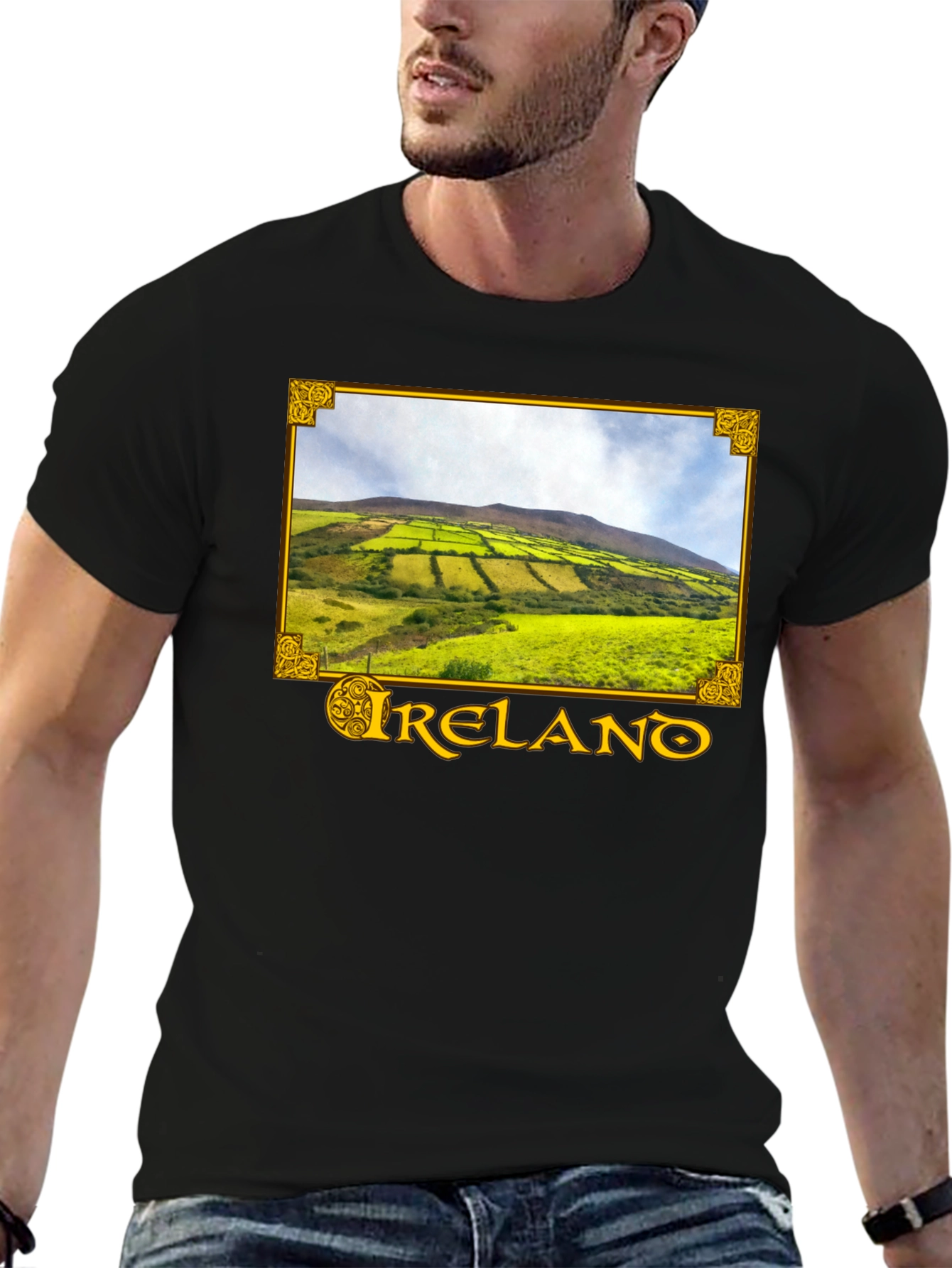 Ireland Landscape Graphic Tee - Black