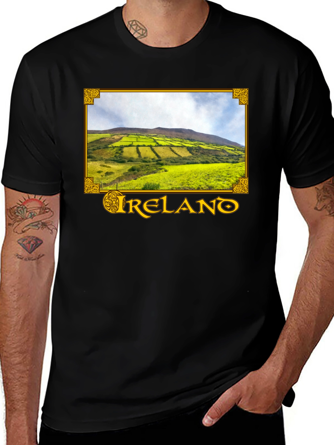 Ireland Landscape Graphic Tee - Black