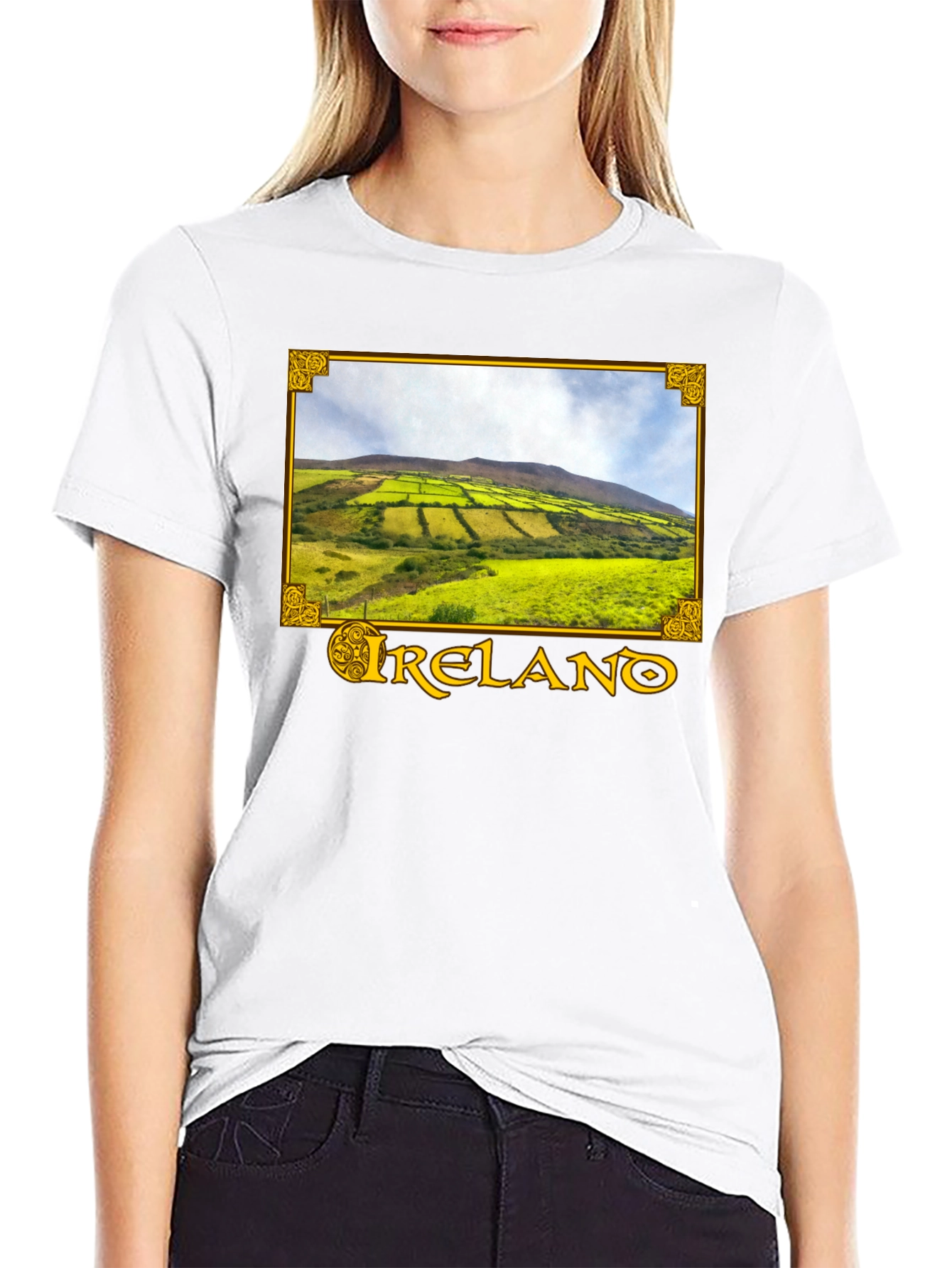 Ireland Landscape Graphic Tee - Black