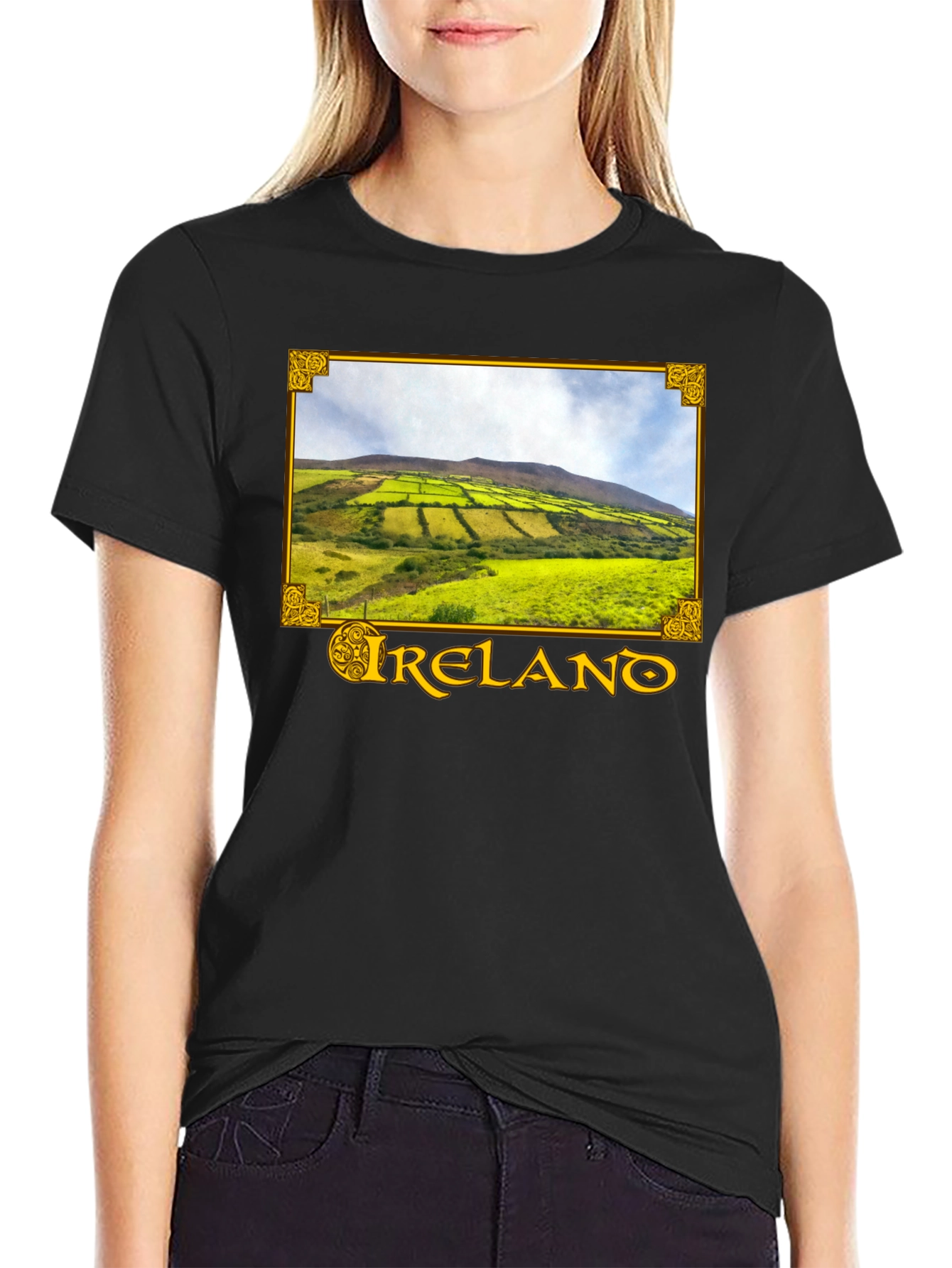 Ireland Landscape Graphic Tee - Black