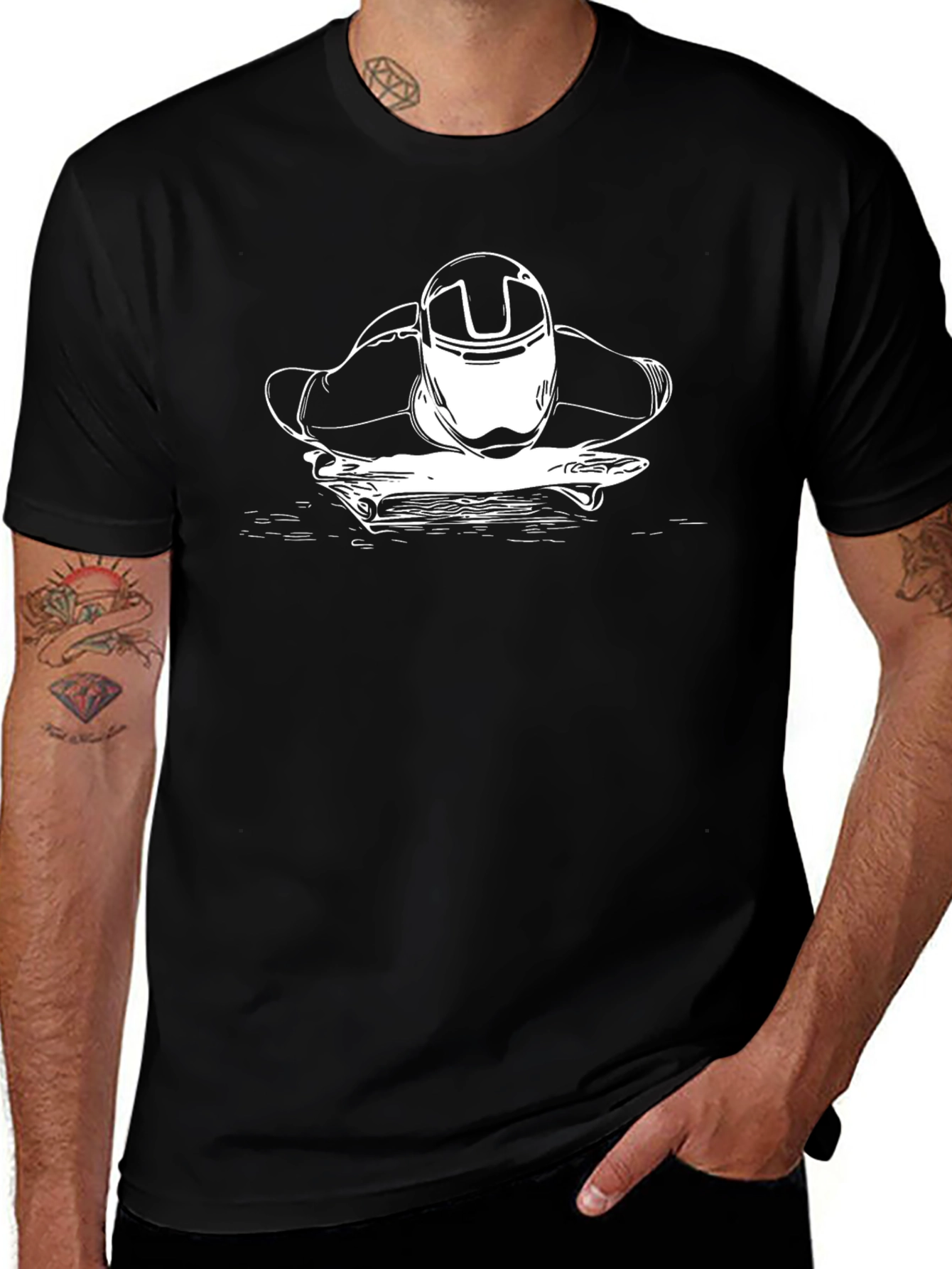 Sledder Graphic Tee - Black Cotton Comfort