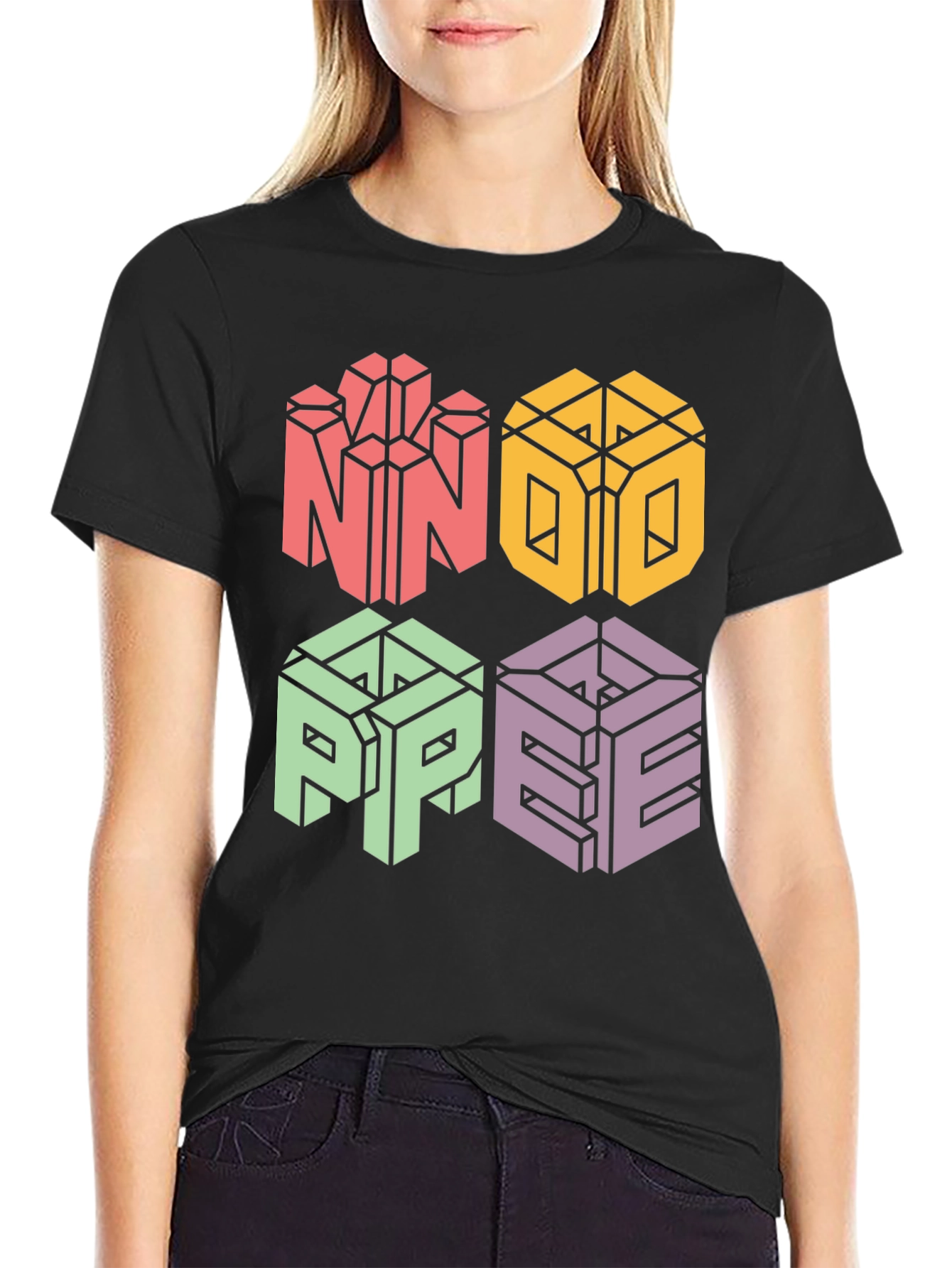 Novelty NOPE 3D Graphic Print T-Shirt