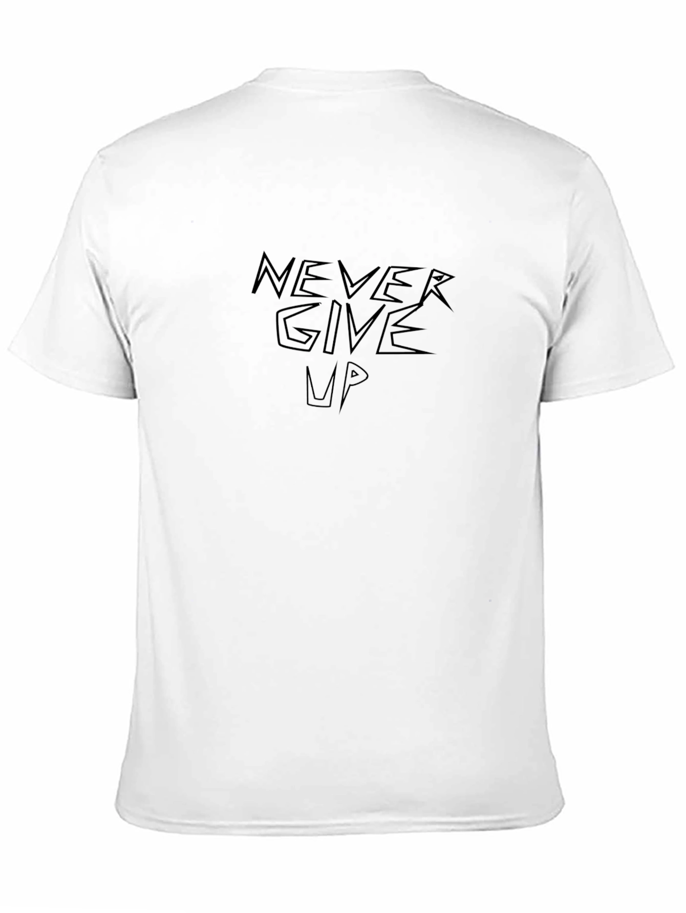 Never Give Up Black T-Shirt - Motivational Apparel