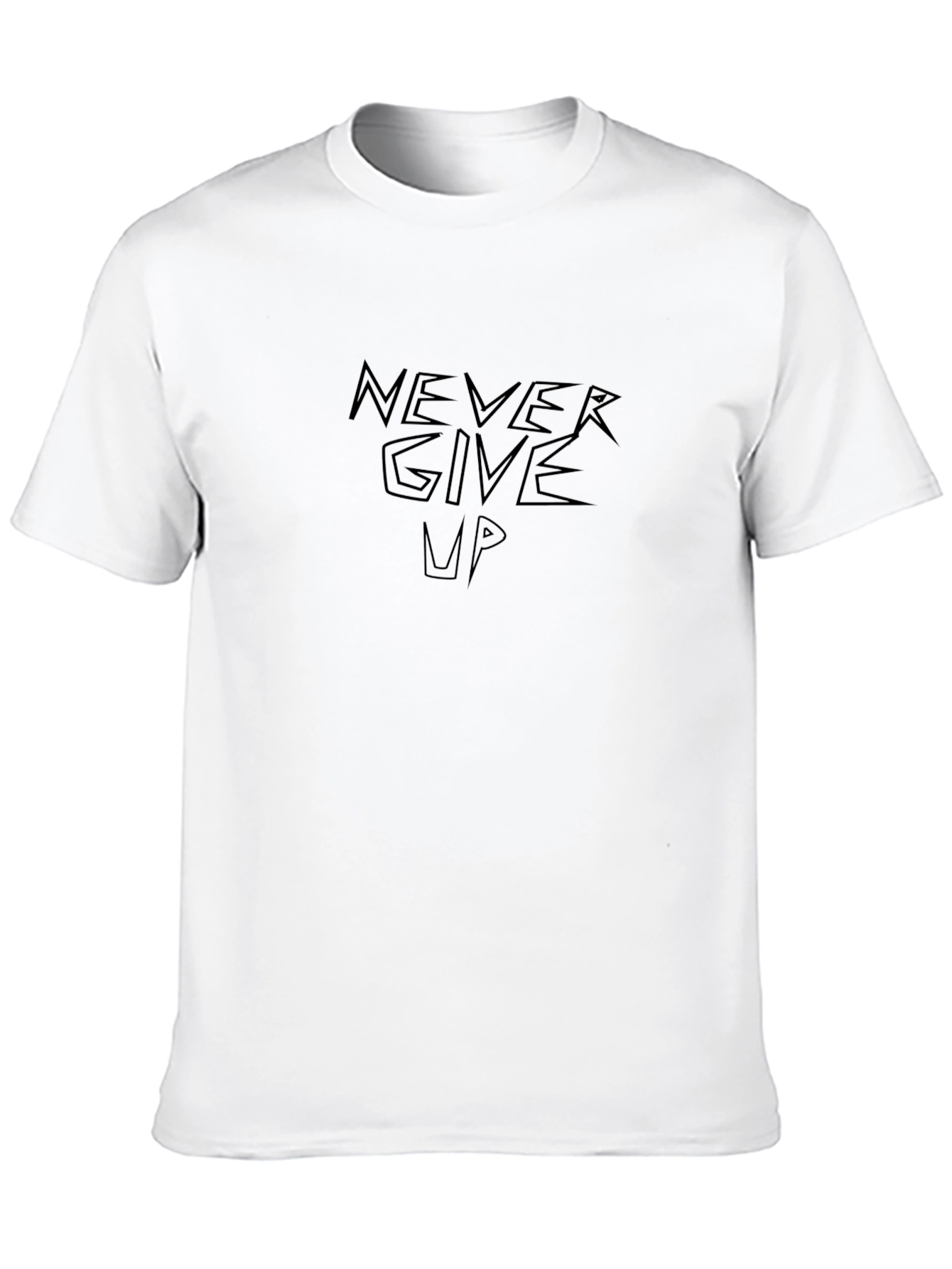 Never Give Up Black T-Shirt - Motivational Apparel