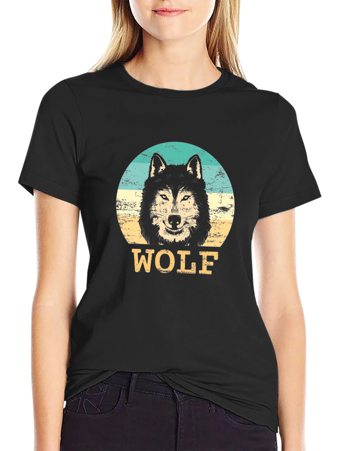 Retro Wolf Graphic T-Shirt