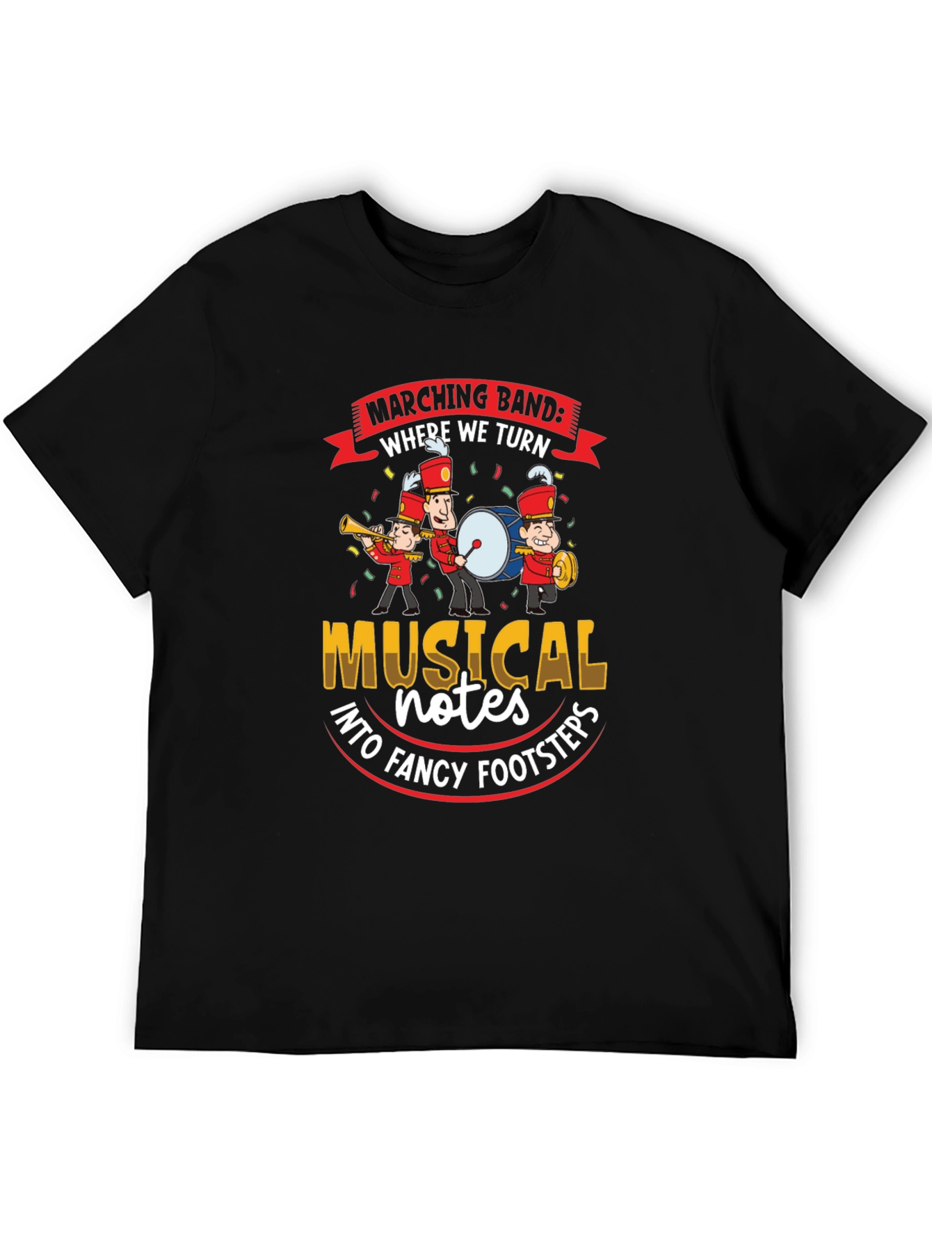 Marching Band Musical Notes T-Shirt