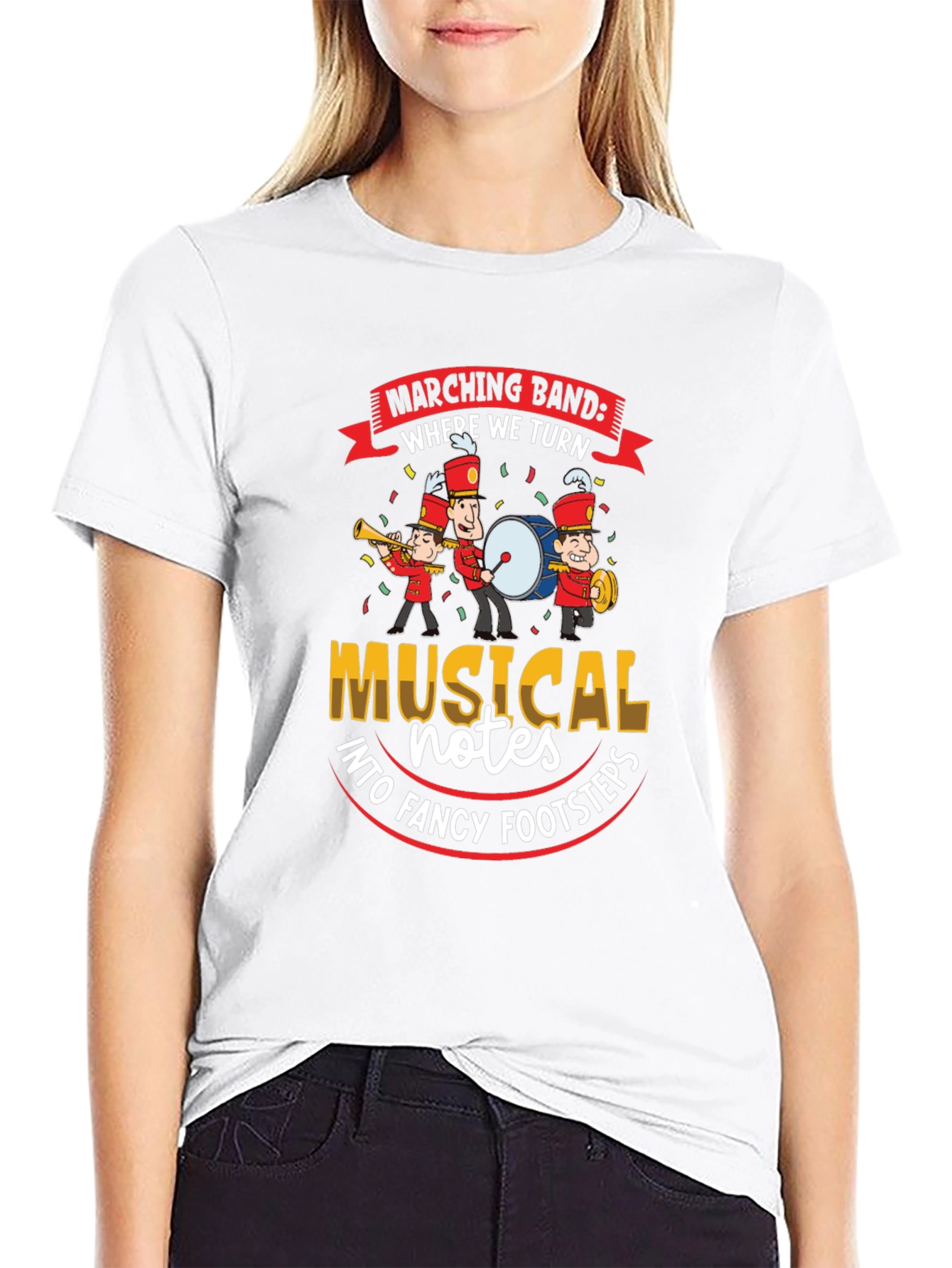 Marching Band Musical Notes T-Shirt