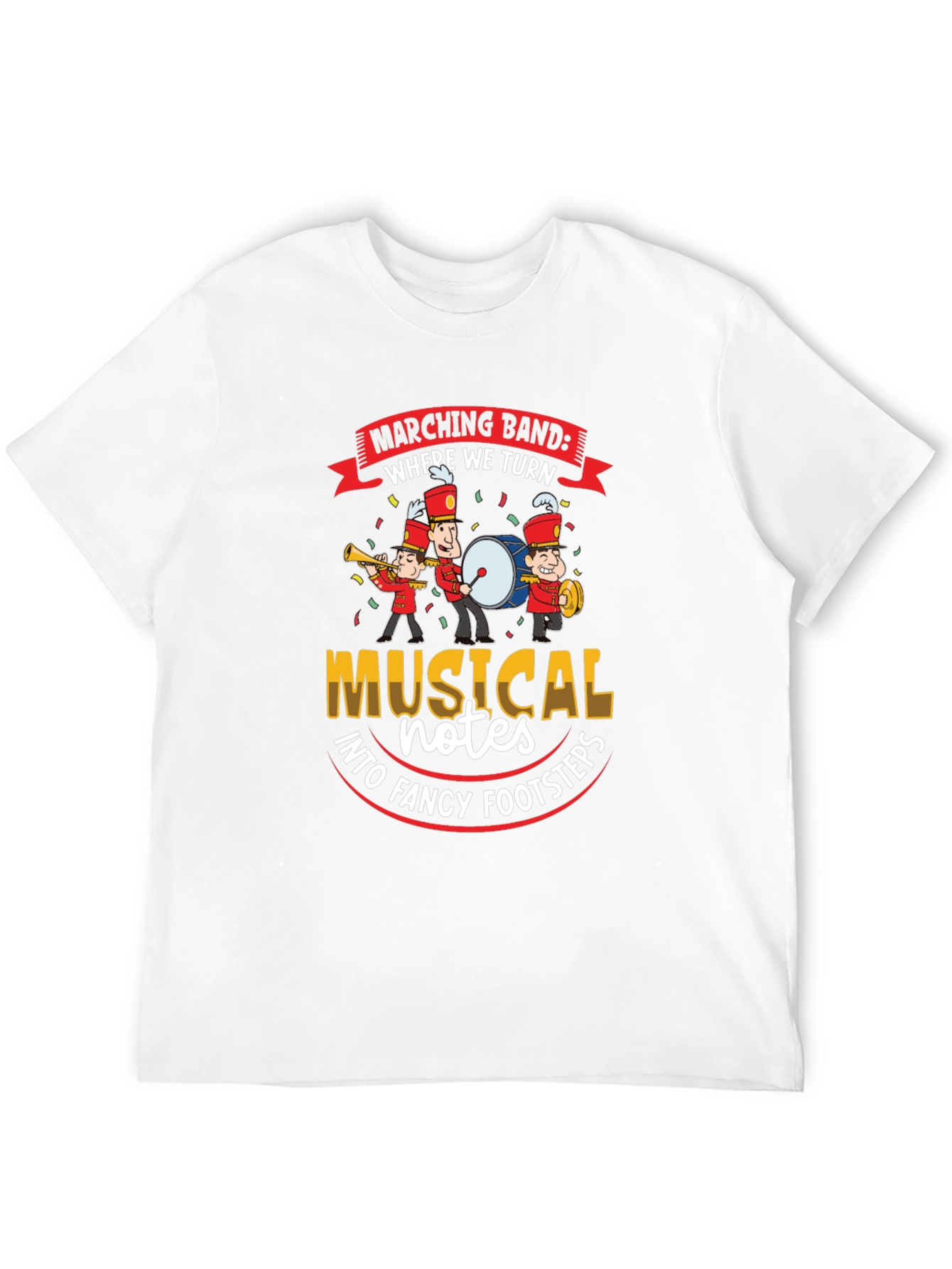 Marching Band Musical Notes T-Shirt