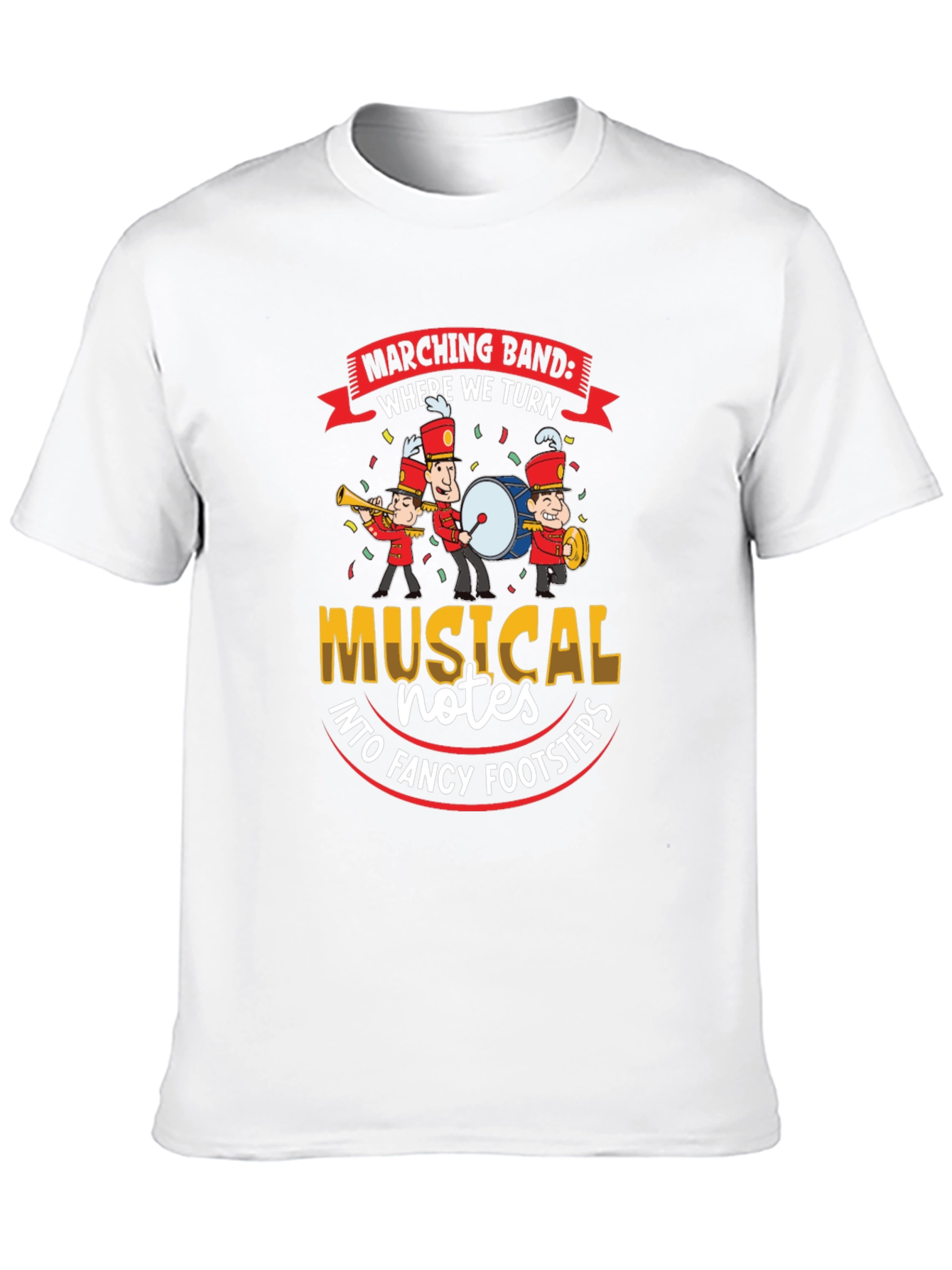 Marching Band Musical Notes T-Shirt
