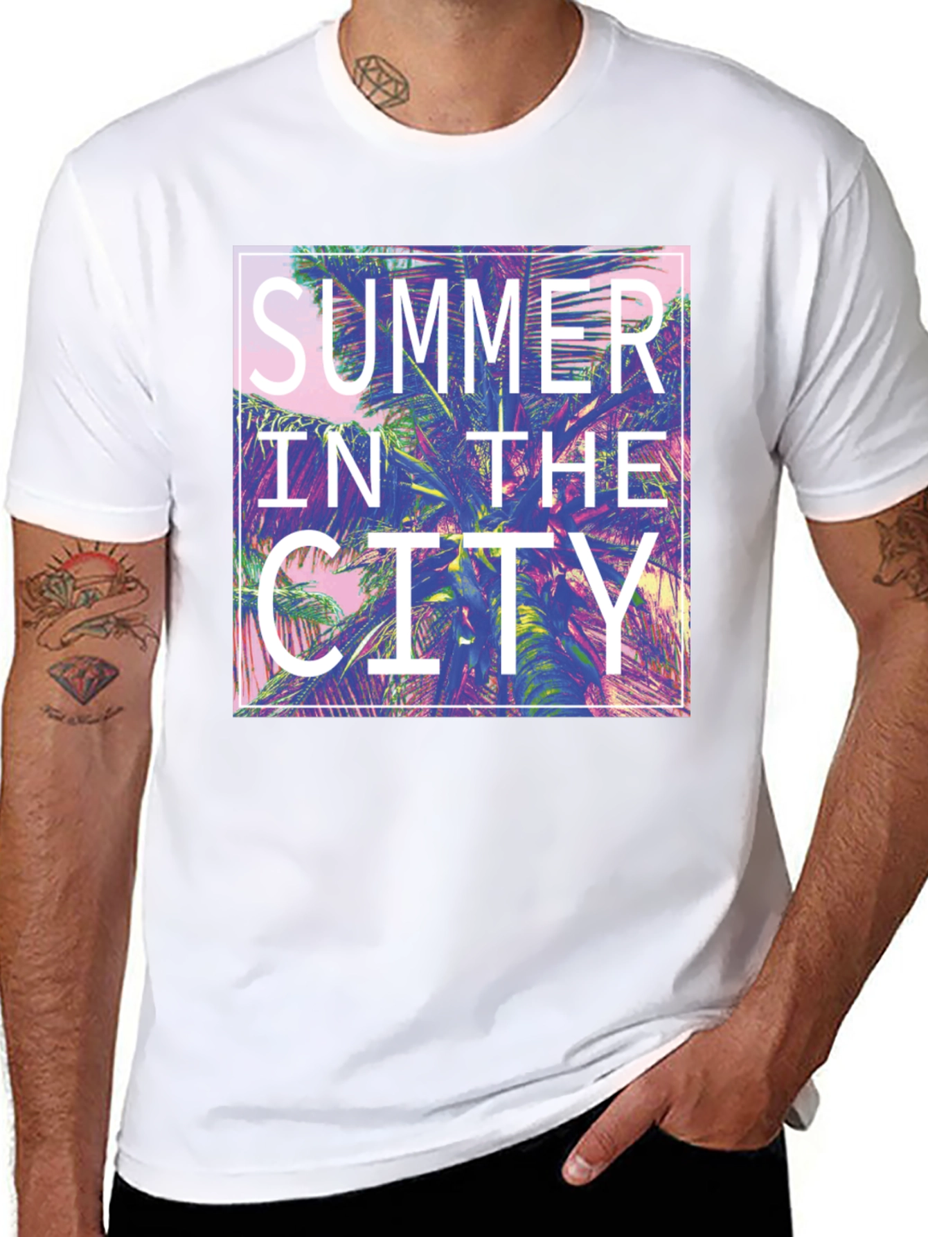 Summer in the City Graphic Tee - Tropical Vibes