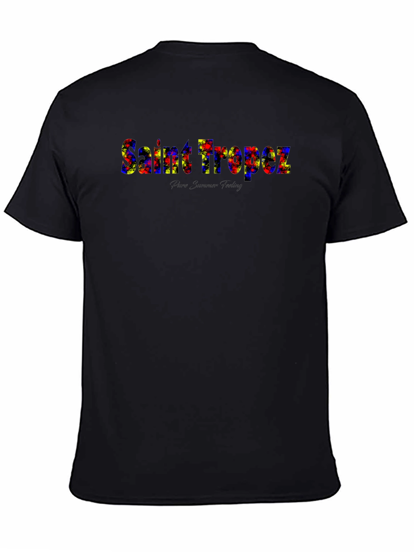 Saint Tropez Graphic Print Black T-Shirt