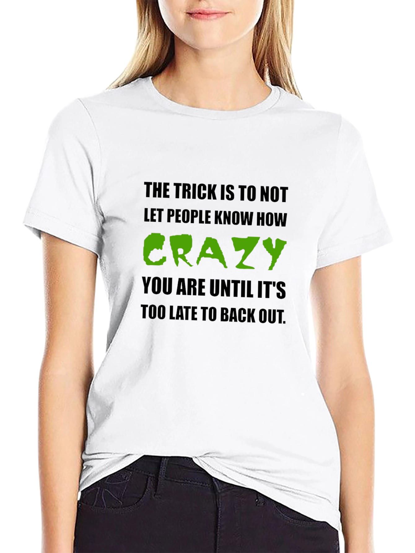Crazy Secret T-Shirt - Black Crew Neck Tee