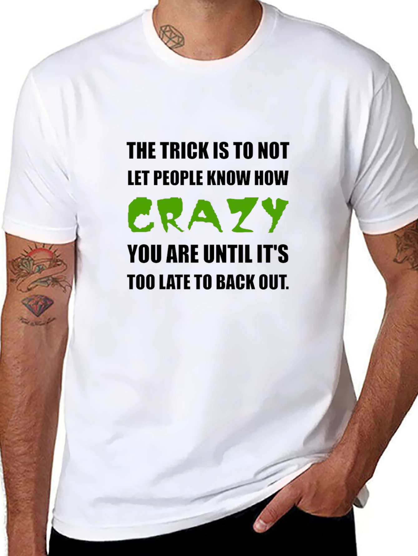 Crazy Secret T-Shirt - Black Crew Neck Tee