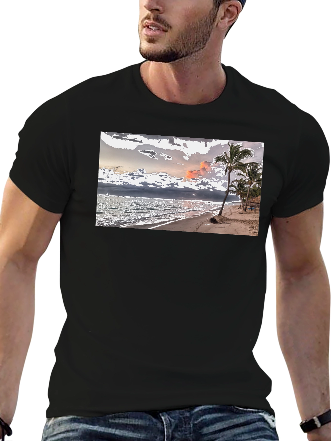 Beach Scene Graphic Tee