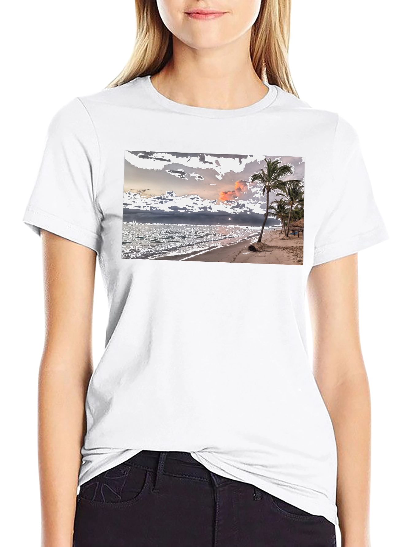 Beach Scene Graphic Tee