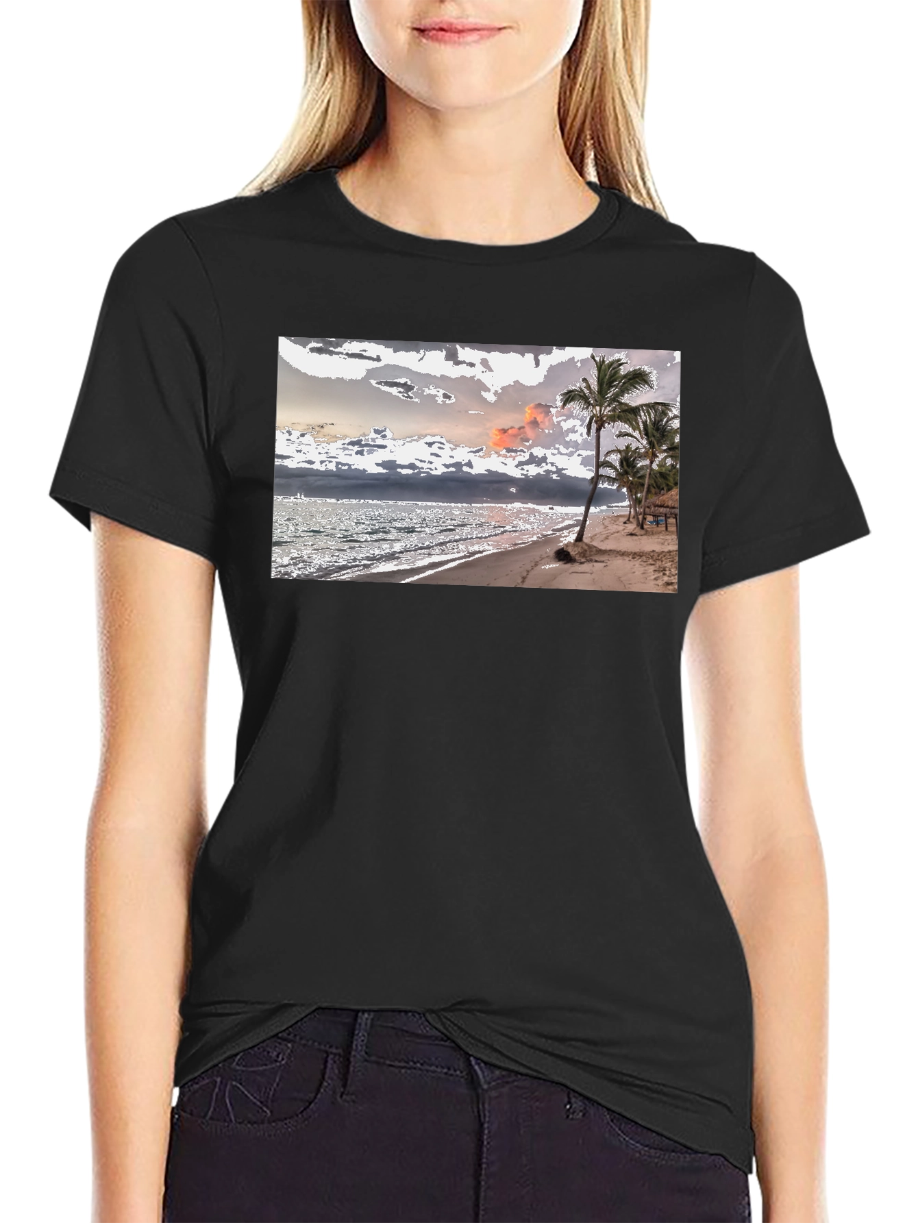 Beach Scene Graphic Tee