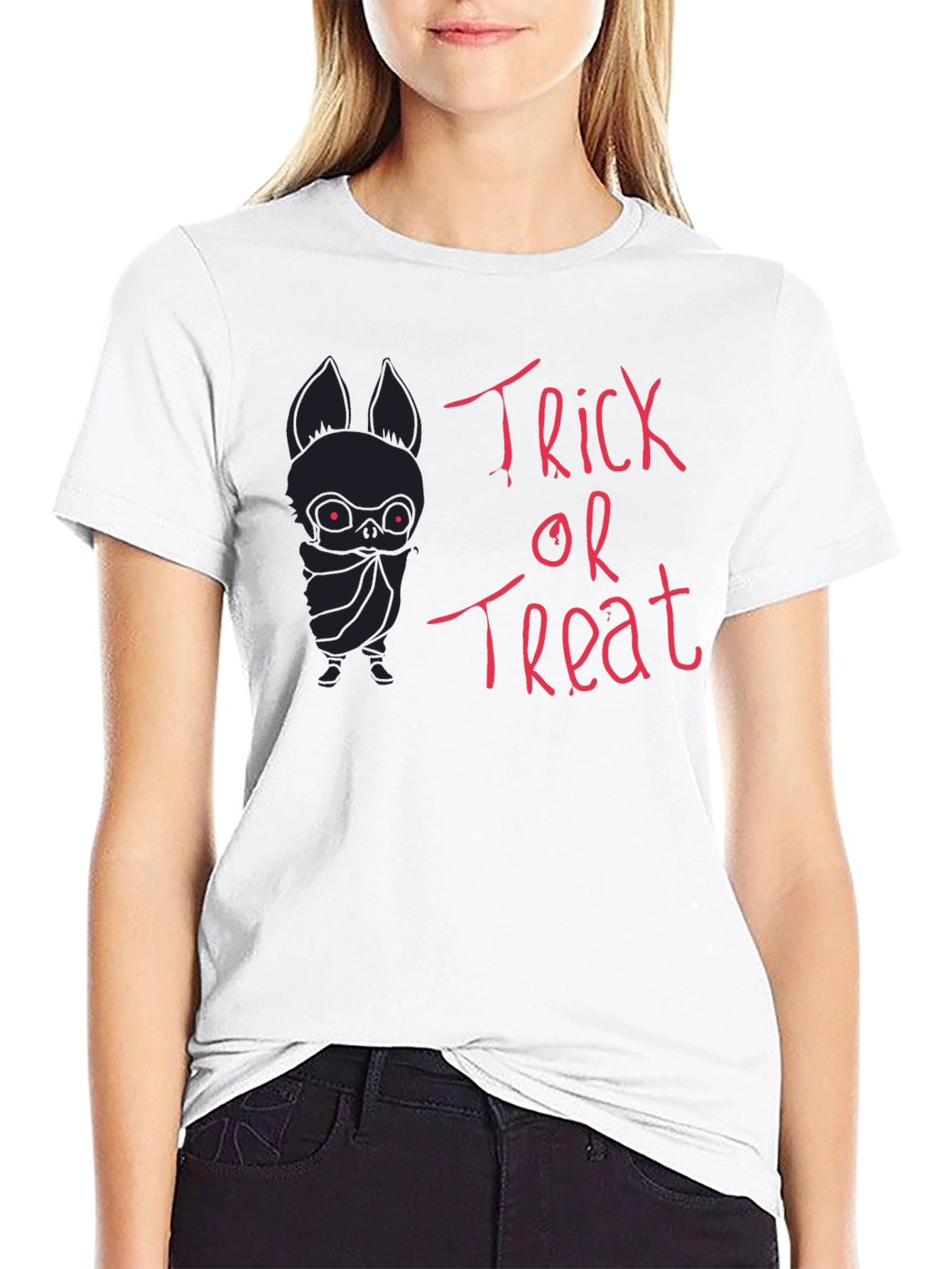 Halloween Bat Trick or Treat Graphic T-Shirt