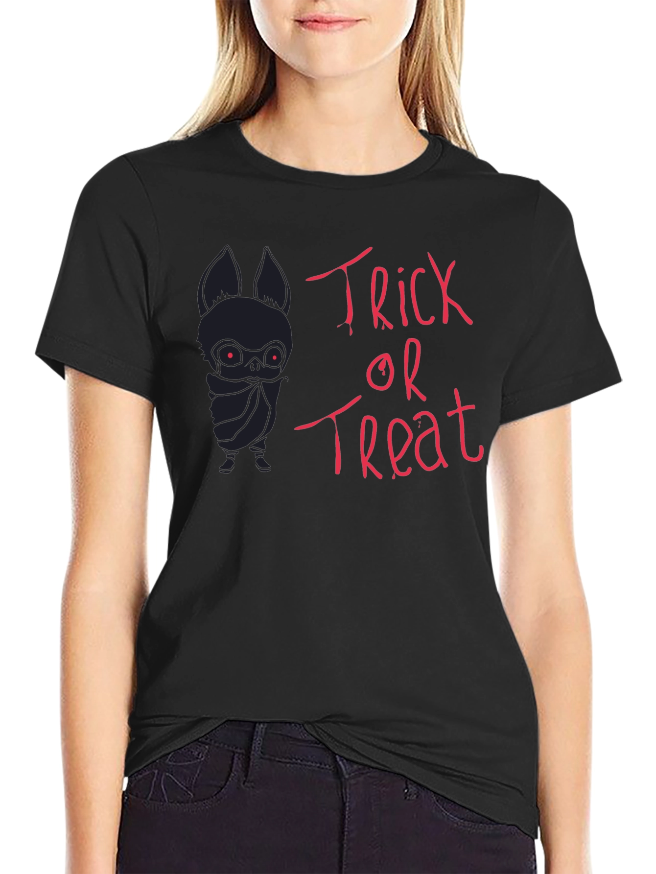 Halloween Bat Trick or Treat Graphic T-Shirt