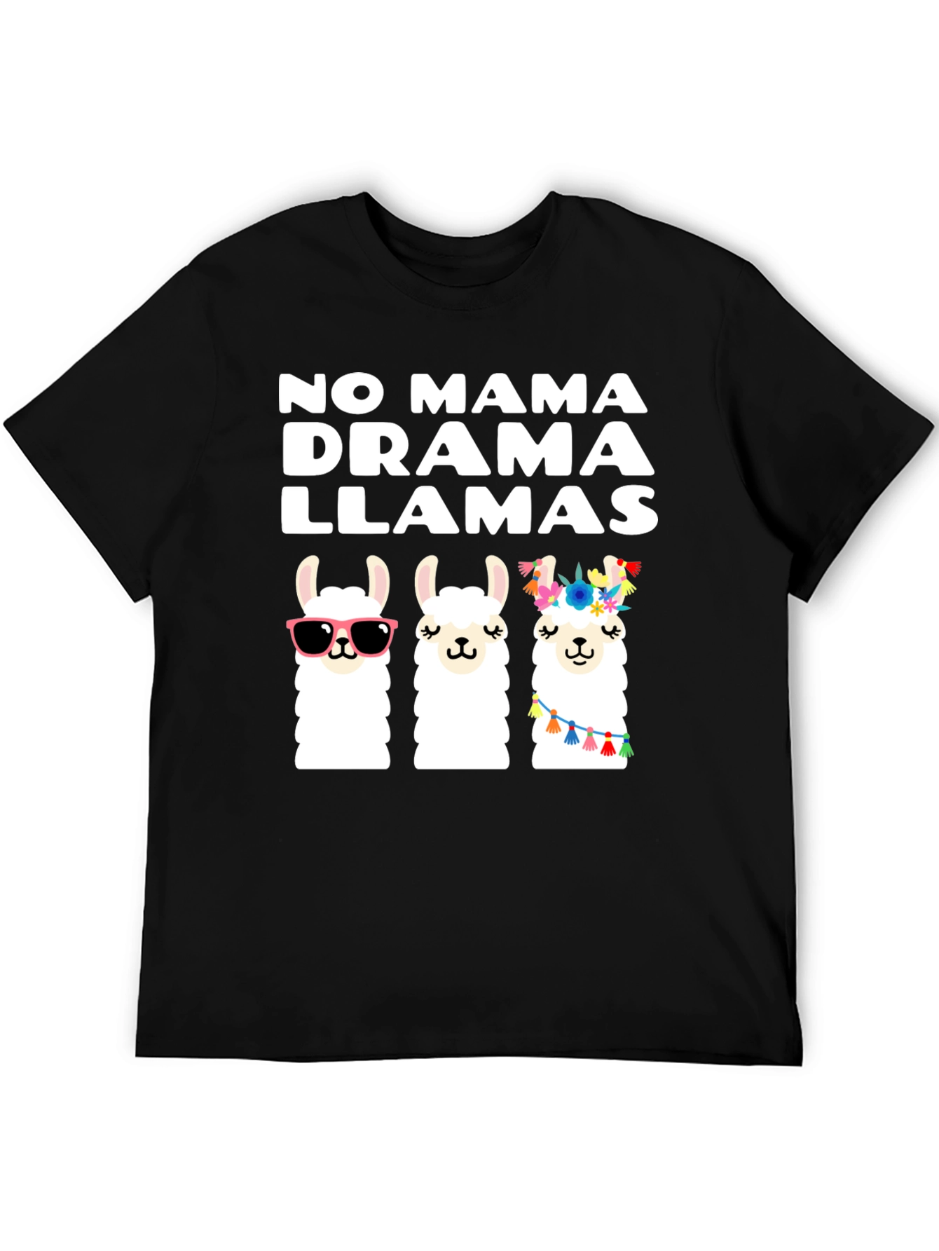 No Mama Drama Llamas Graphic T-Shirt