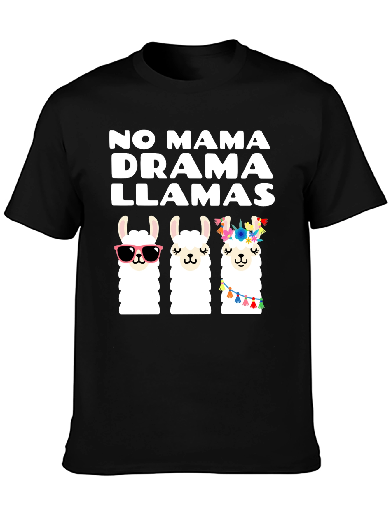 No Mama Drama Llamas Graphic T-Shirt