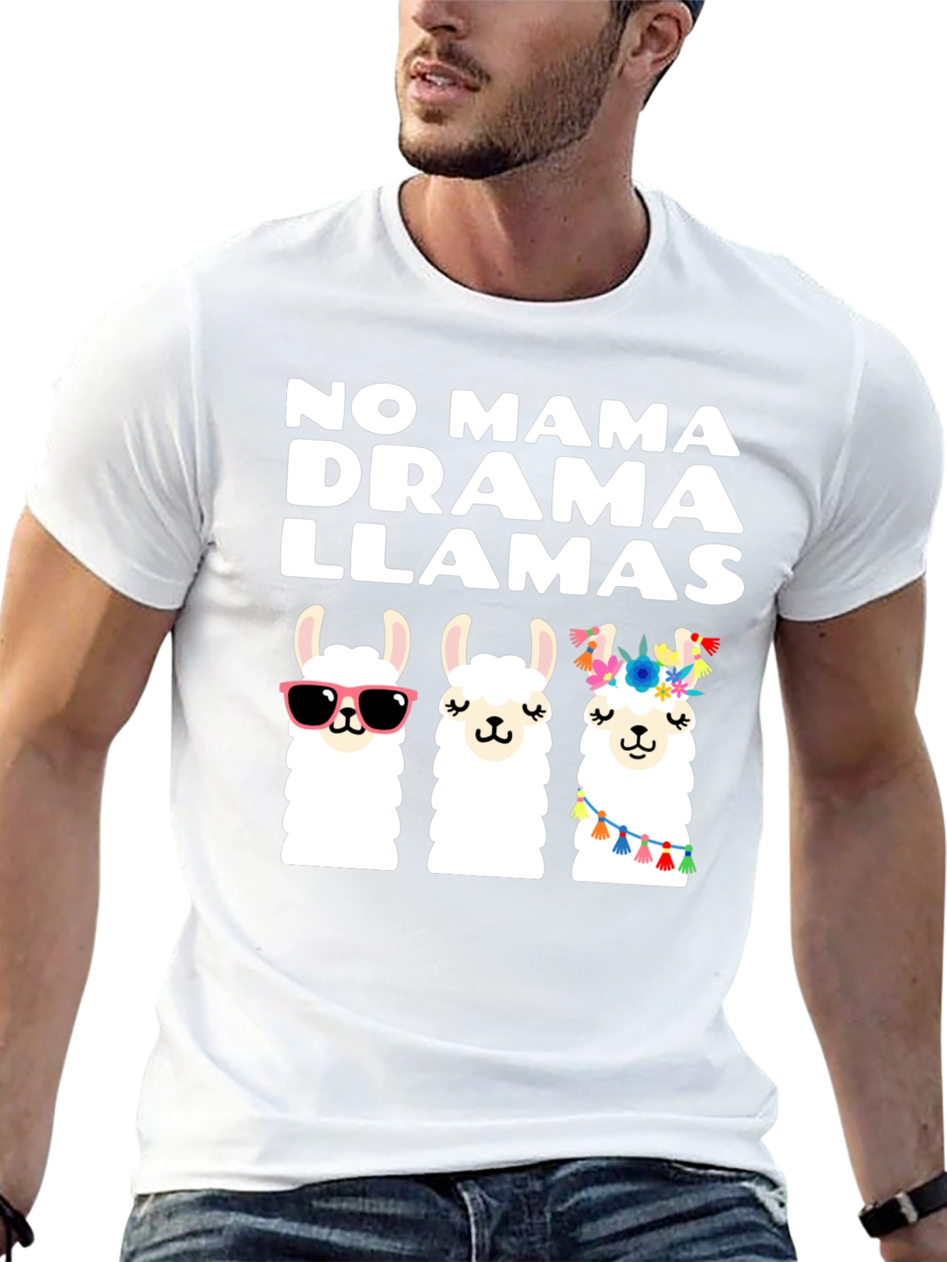 No Mama Drama Llamas Graphic T-Shirt