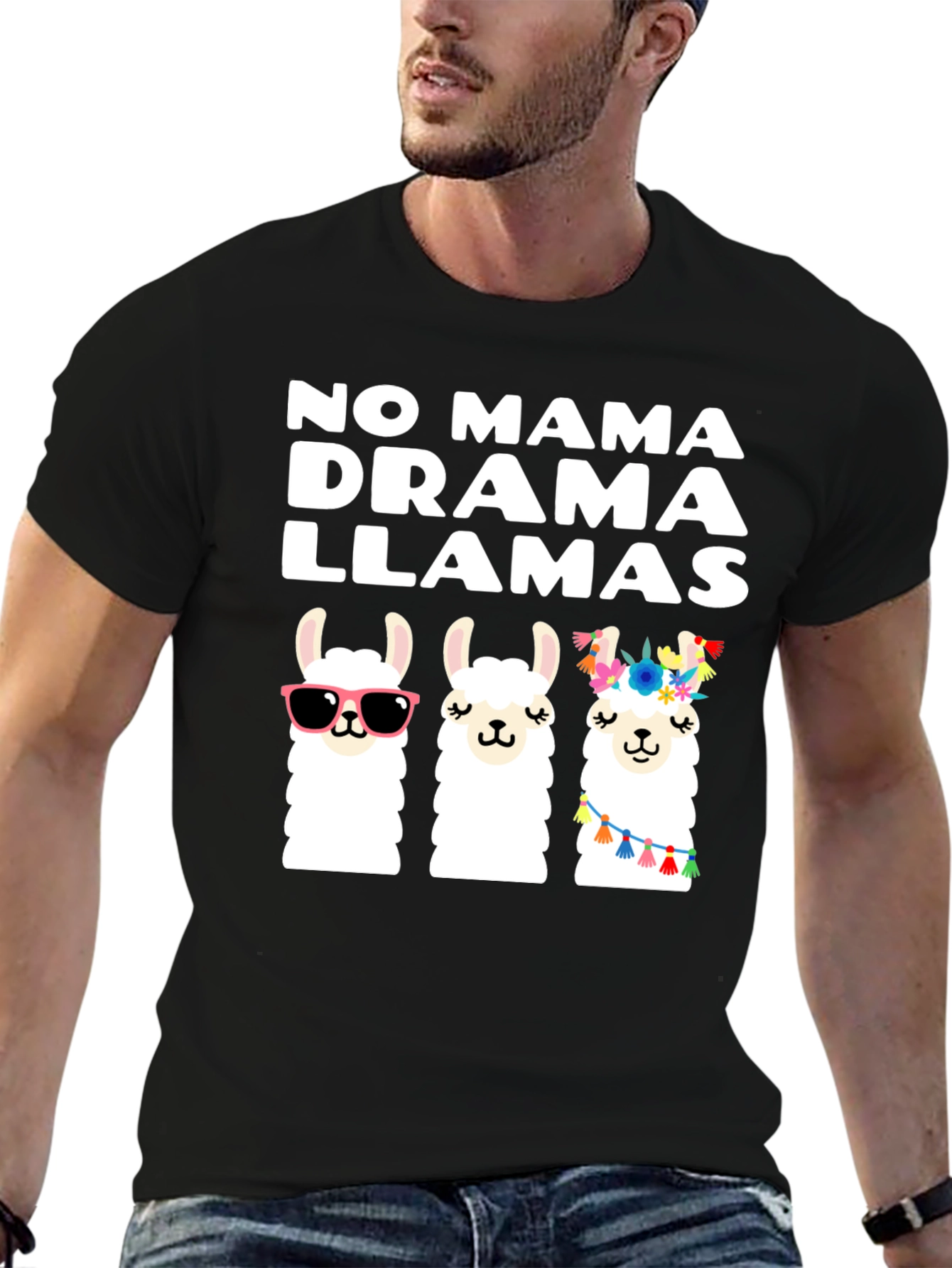 No Mama Drama Llamas Graphic T-Shirt