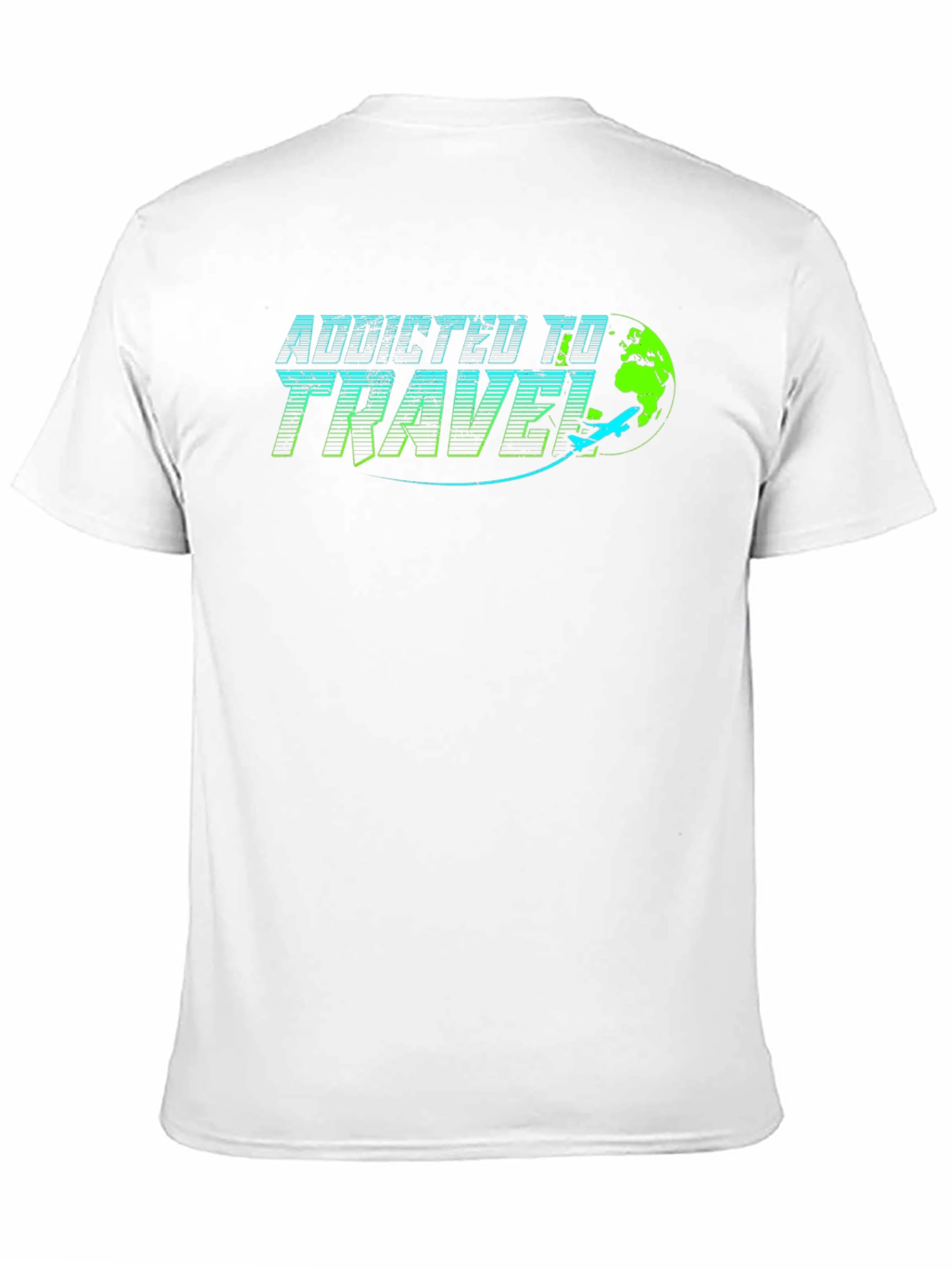 Addicted to Travel Graphic Tee - Black Cotton T-Shirt
