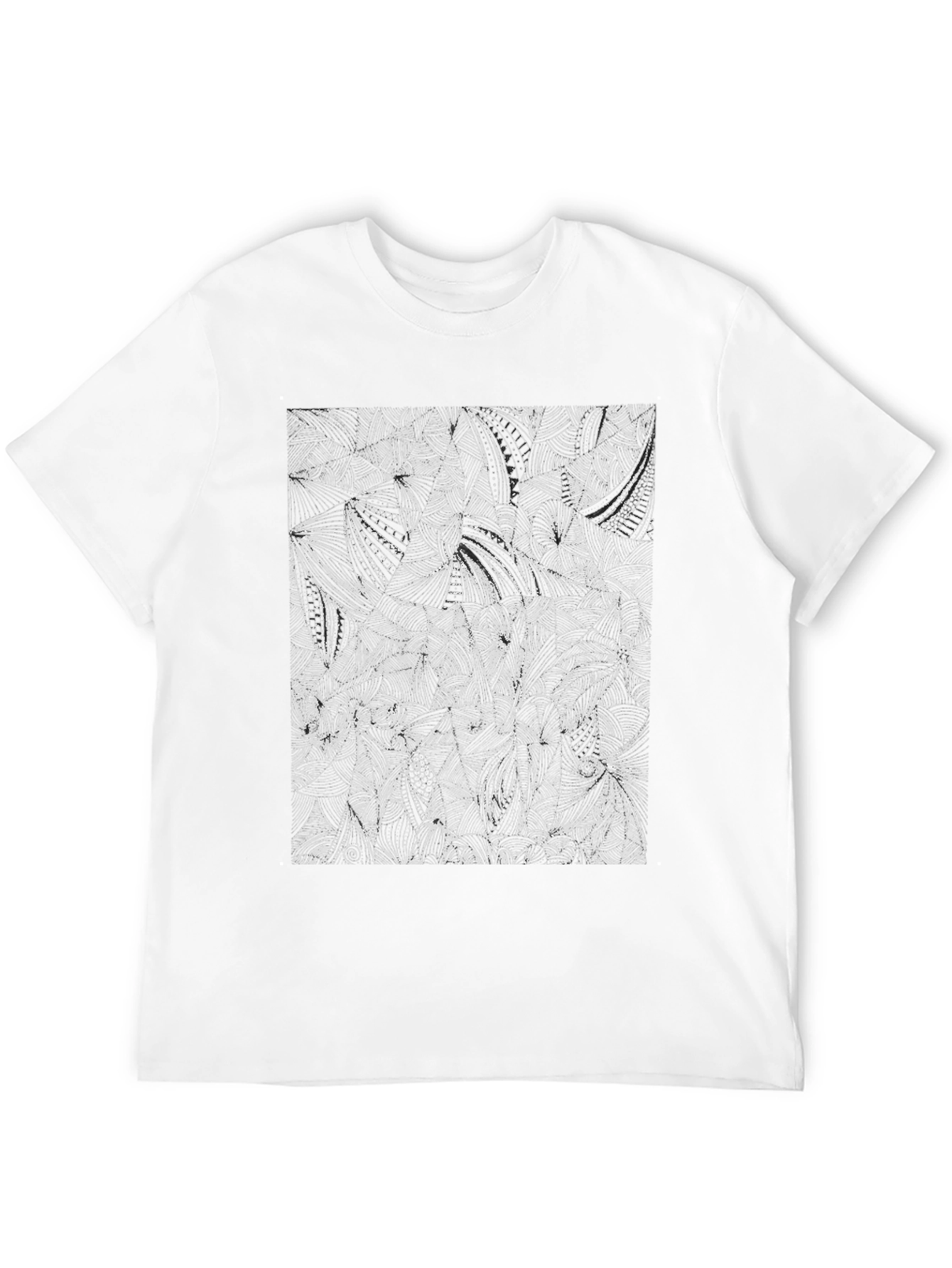 Abstract Pattern Black T-Shirt