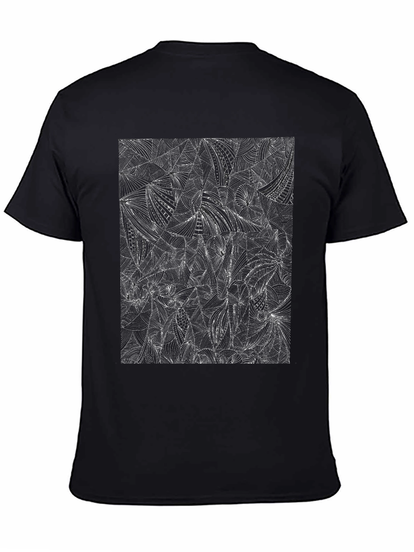 Abstract Pattern Black T-Shirt
