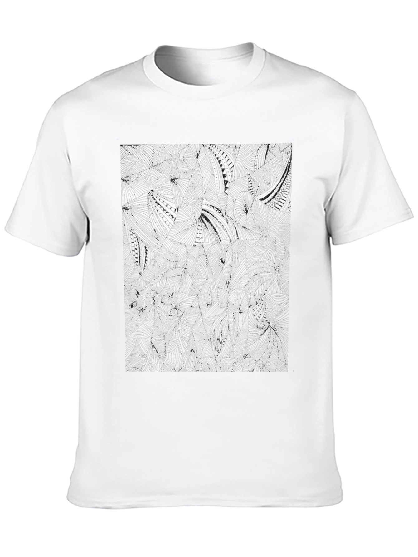 Abstract Pattern Black T-Shirt