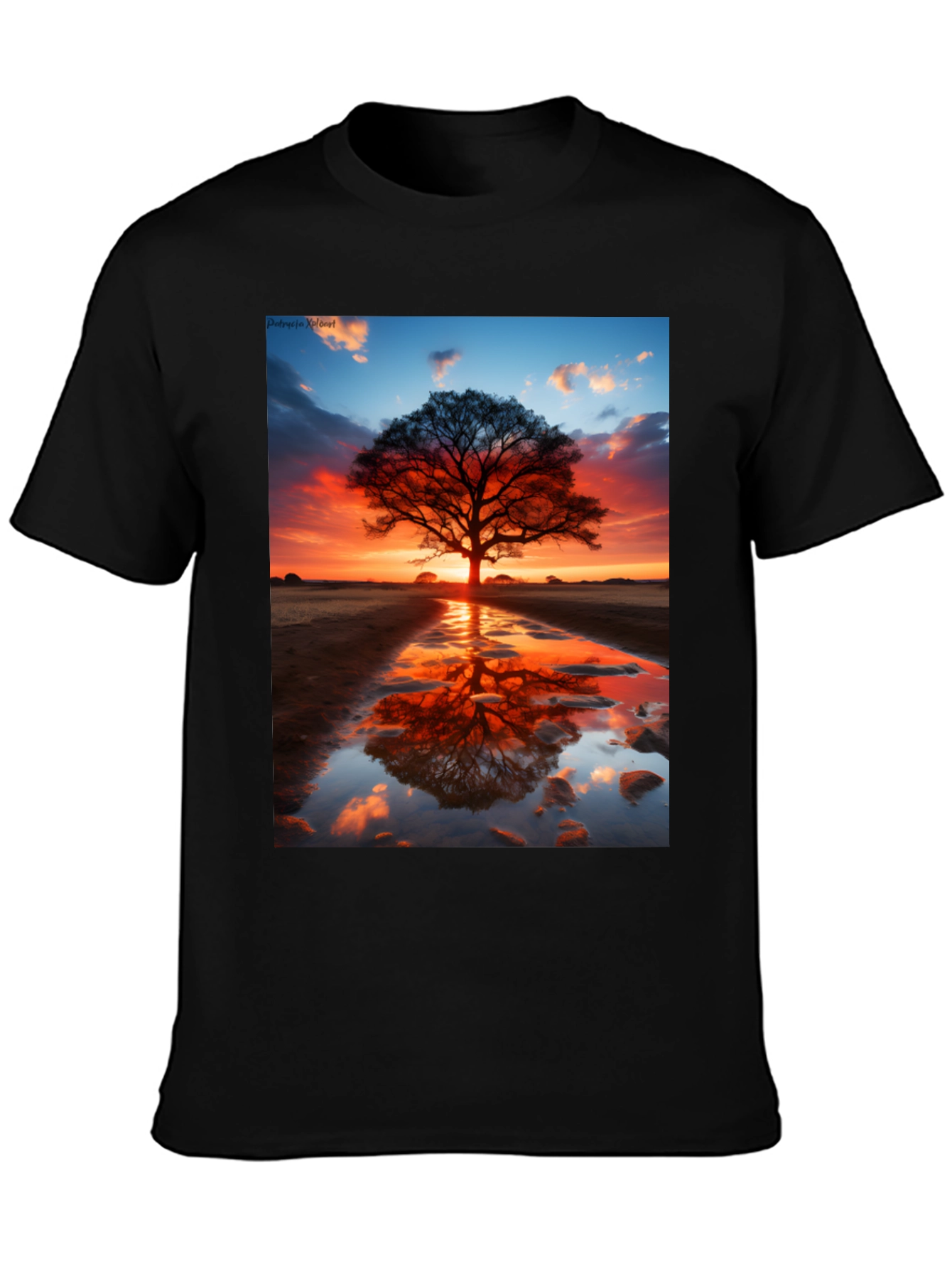 Sunset Tree Reflection Graphic Tee