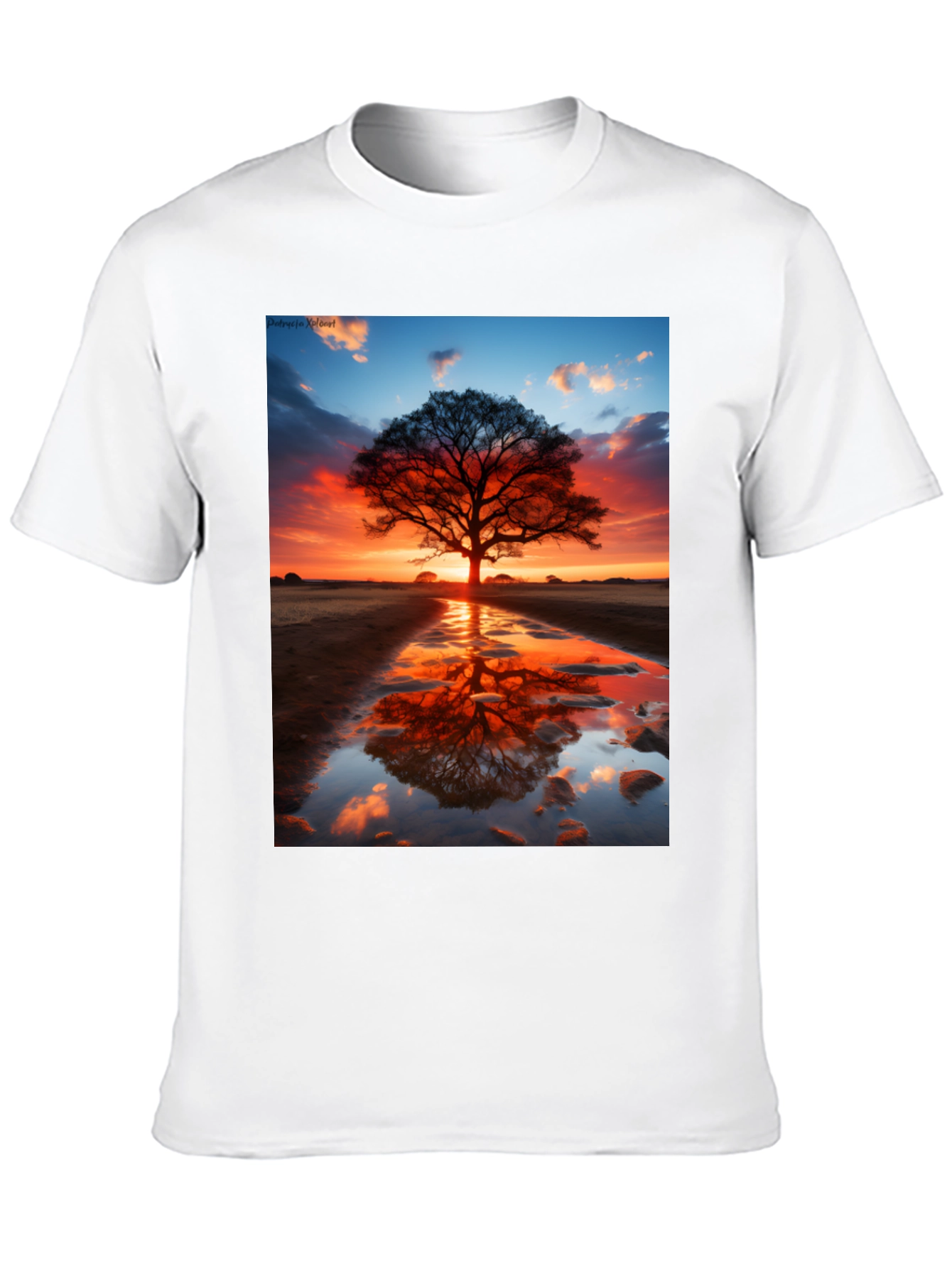 Sunset Tree Reflection Graphic Tee