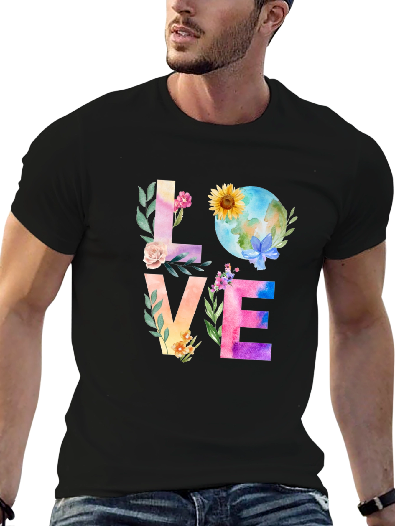 Floral LOVE Earth Day T-Shirt
