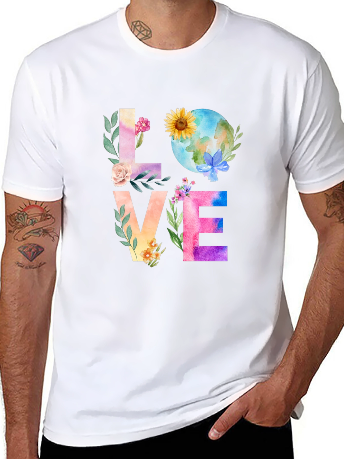 Floral LOVE Earth Day T-Shirt