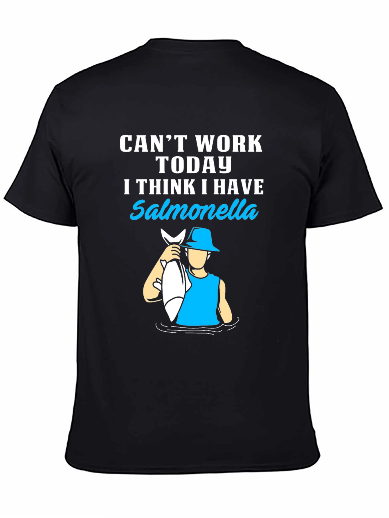 Salmonella Fishing Graphic T-Shirt