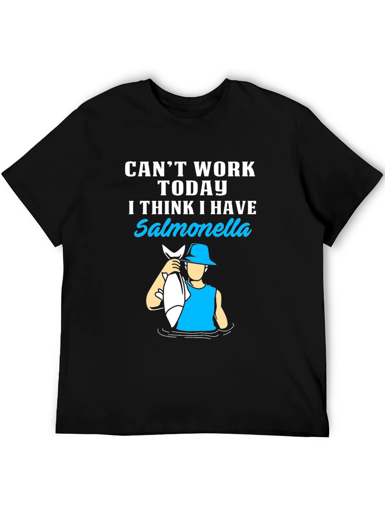 Salmonella Fishing Graphic T-Shirt
