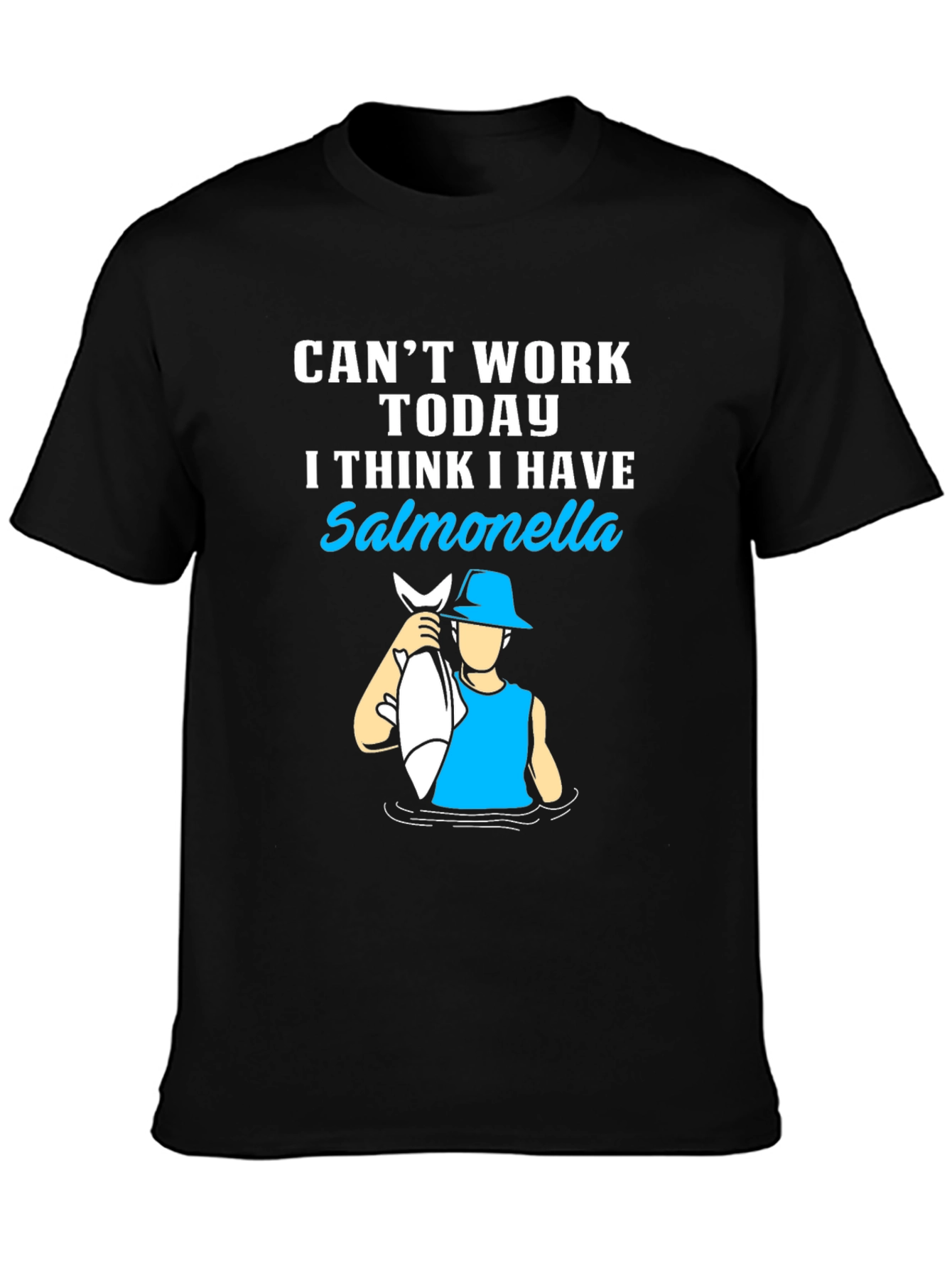 Salmonella Fishing Graphic T-Shirt