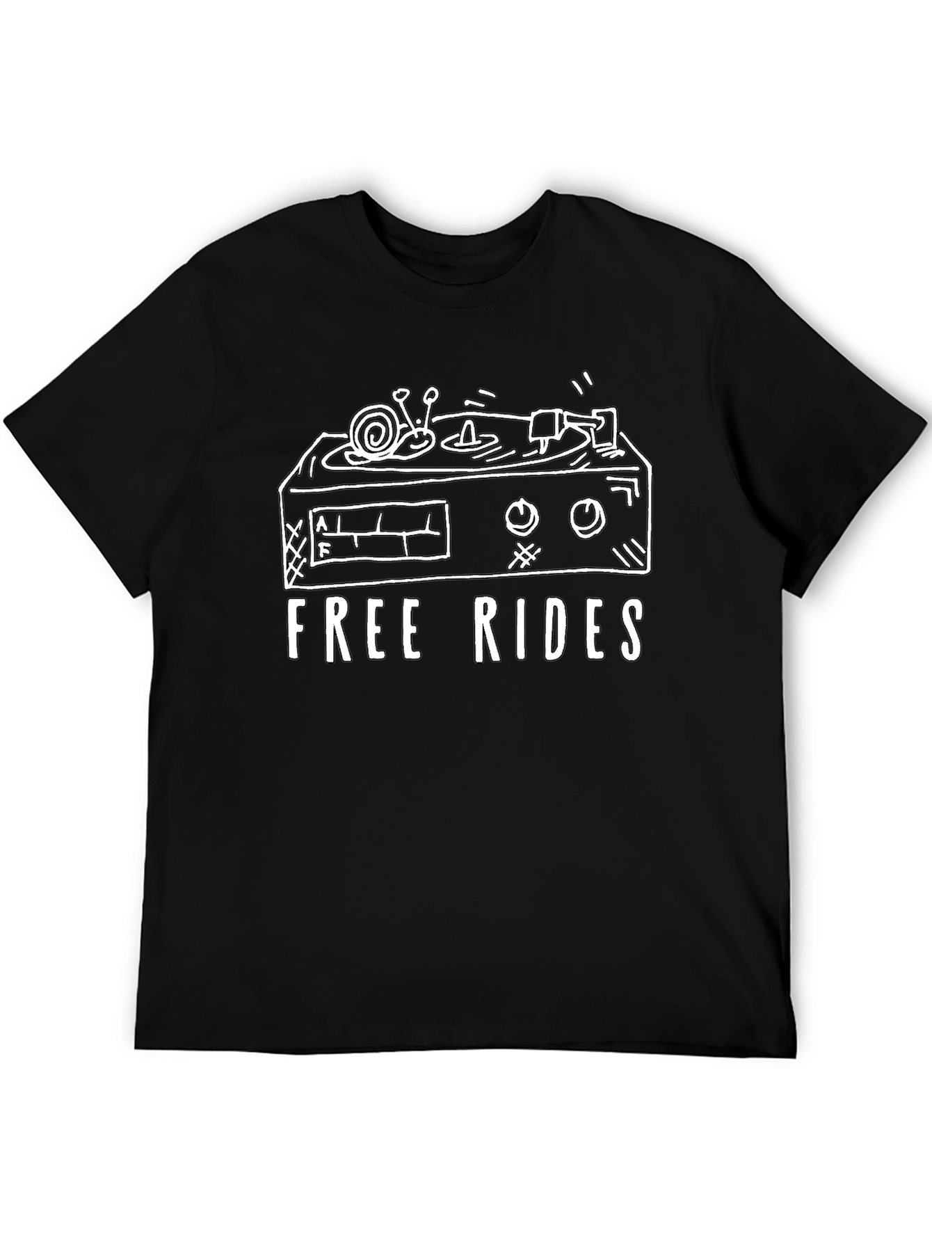Free Rides Snail Turntable Graphic T-Shirt