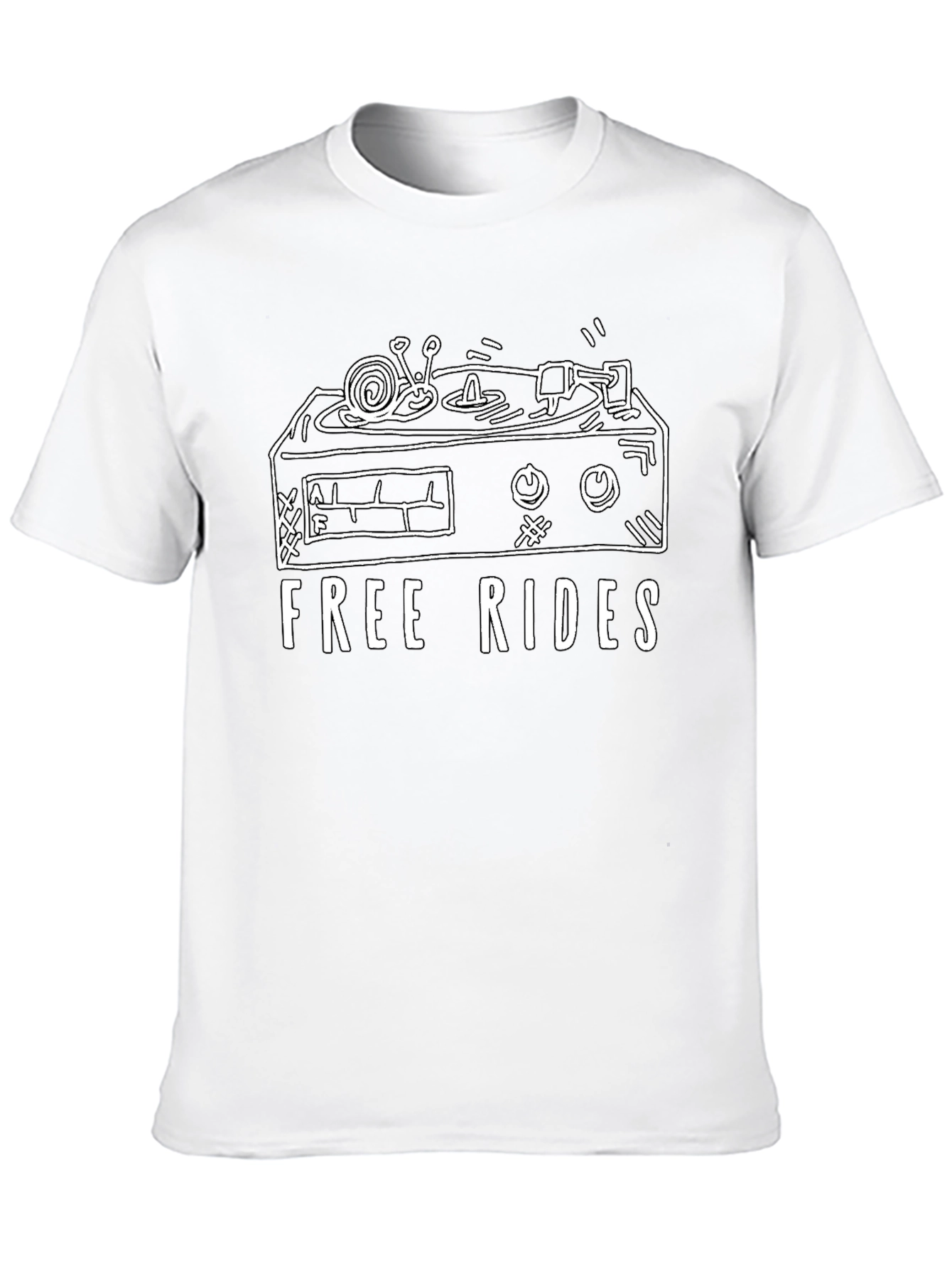Free Rides Snail Turntable Graphic T-Shirt