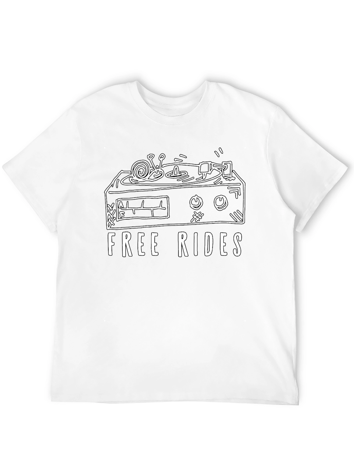 Free Rides Snail Turntable Graphic T-Shirt