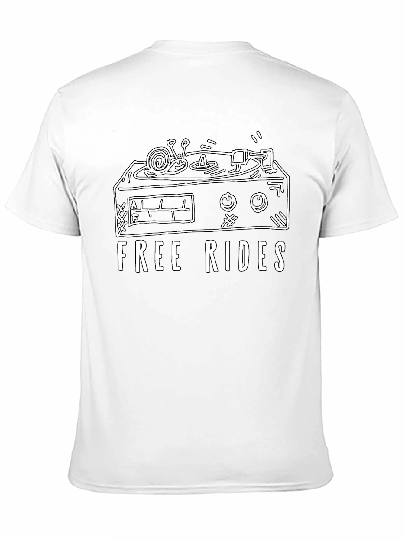 Free Rides Snail Turntable Graphic T-Shirt