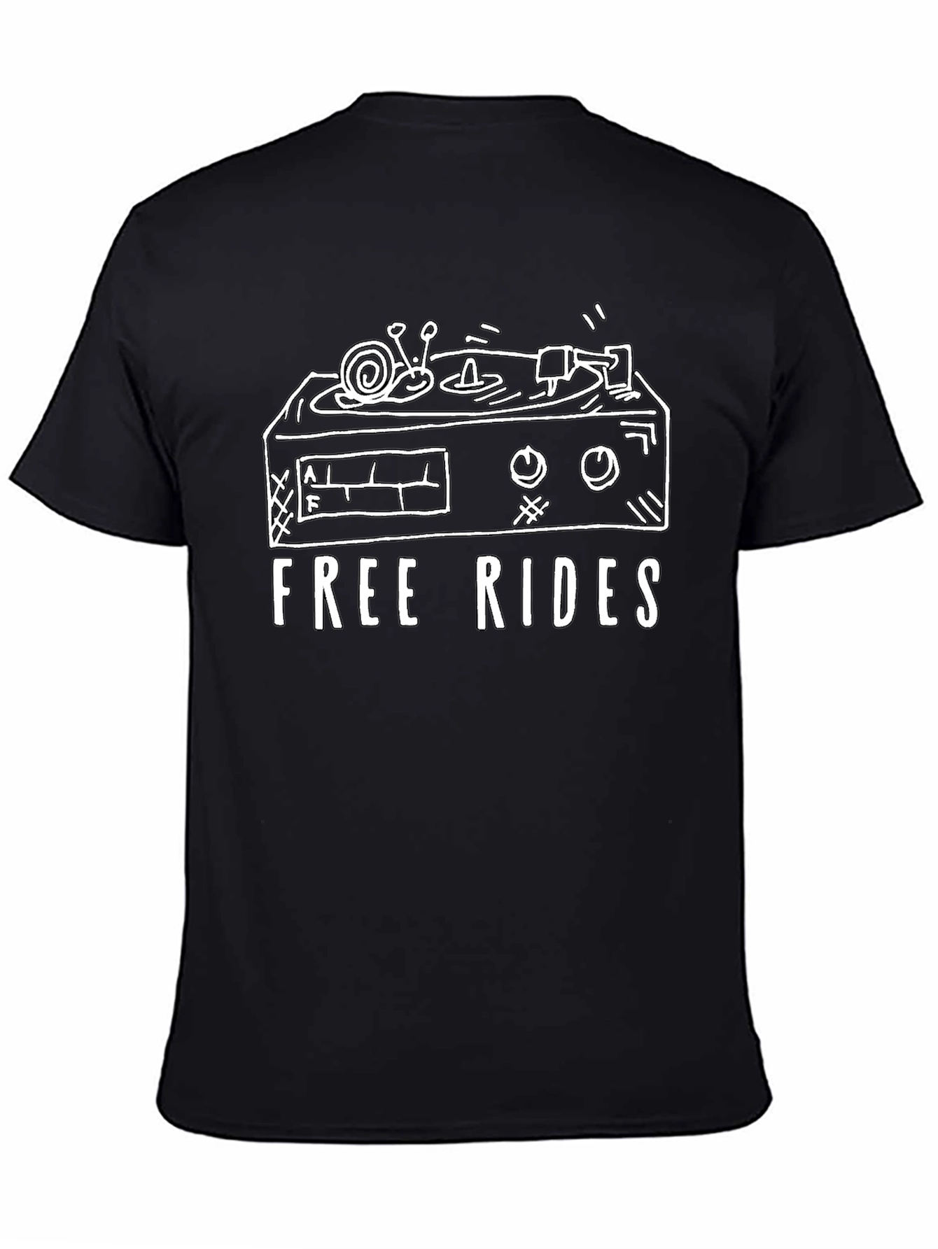 Free Rides Snail Turntable Graphic T-Shirt