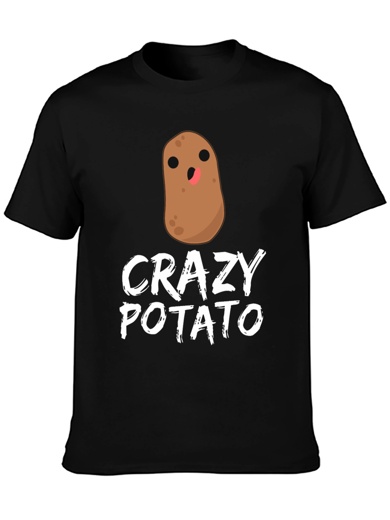 Crazy Potato Graphic T-Shirt - Quirky Fun Tee
