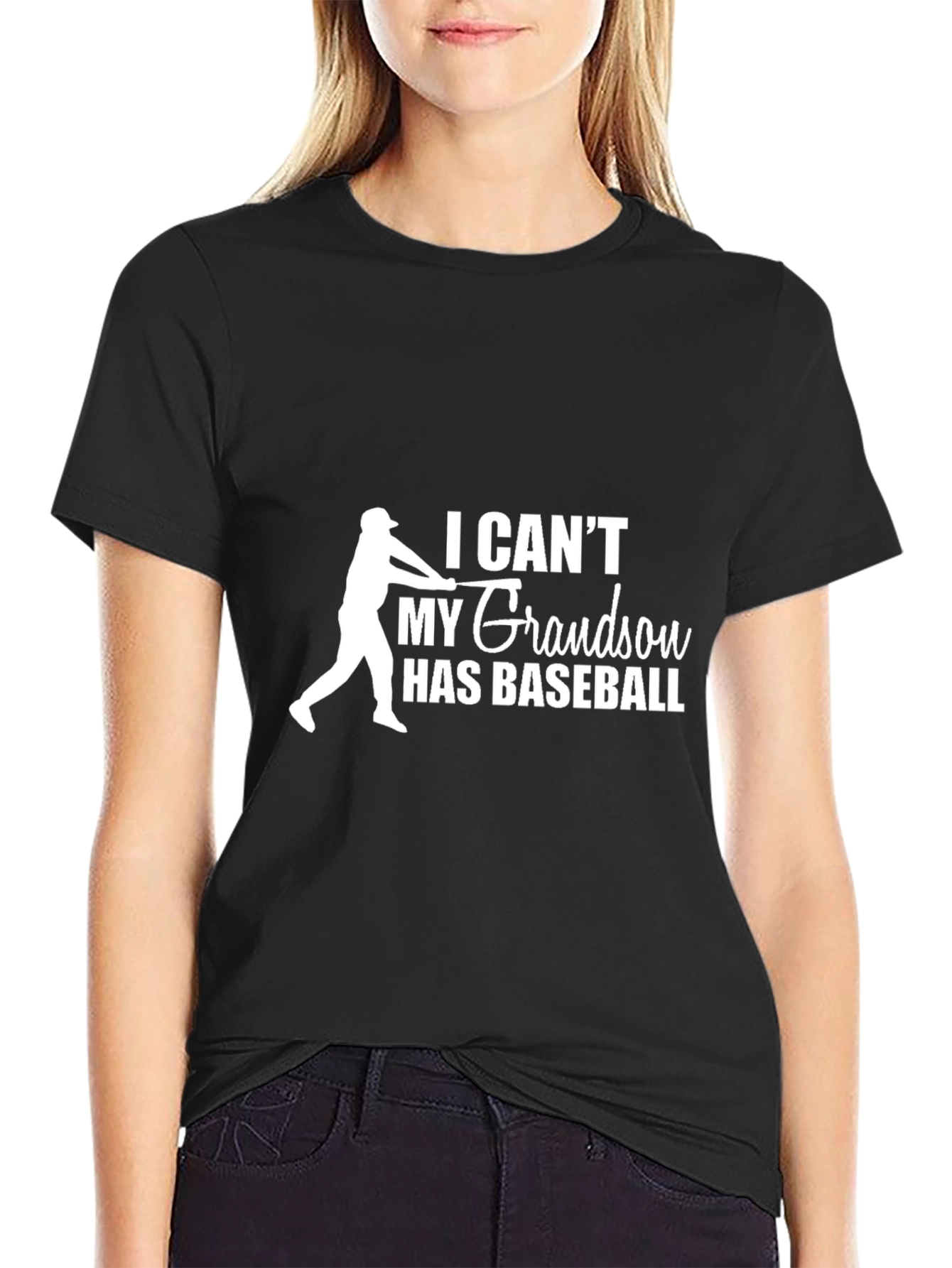 Grandson Baseball T-Shirt - Black